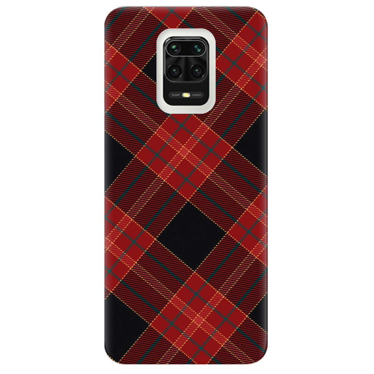 Чохол для Xiaomi Redmi Note 9 Pro Червоний тартан - фото 1 Чохол для Xiaomi Redmi Note 9 Pro Червоний тартан - фото 1 - Чохли для телефонів