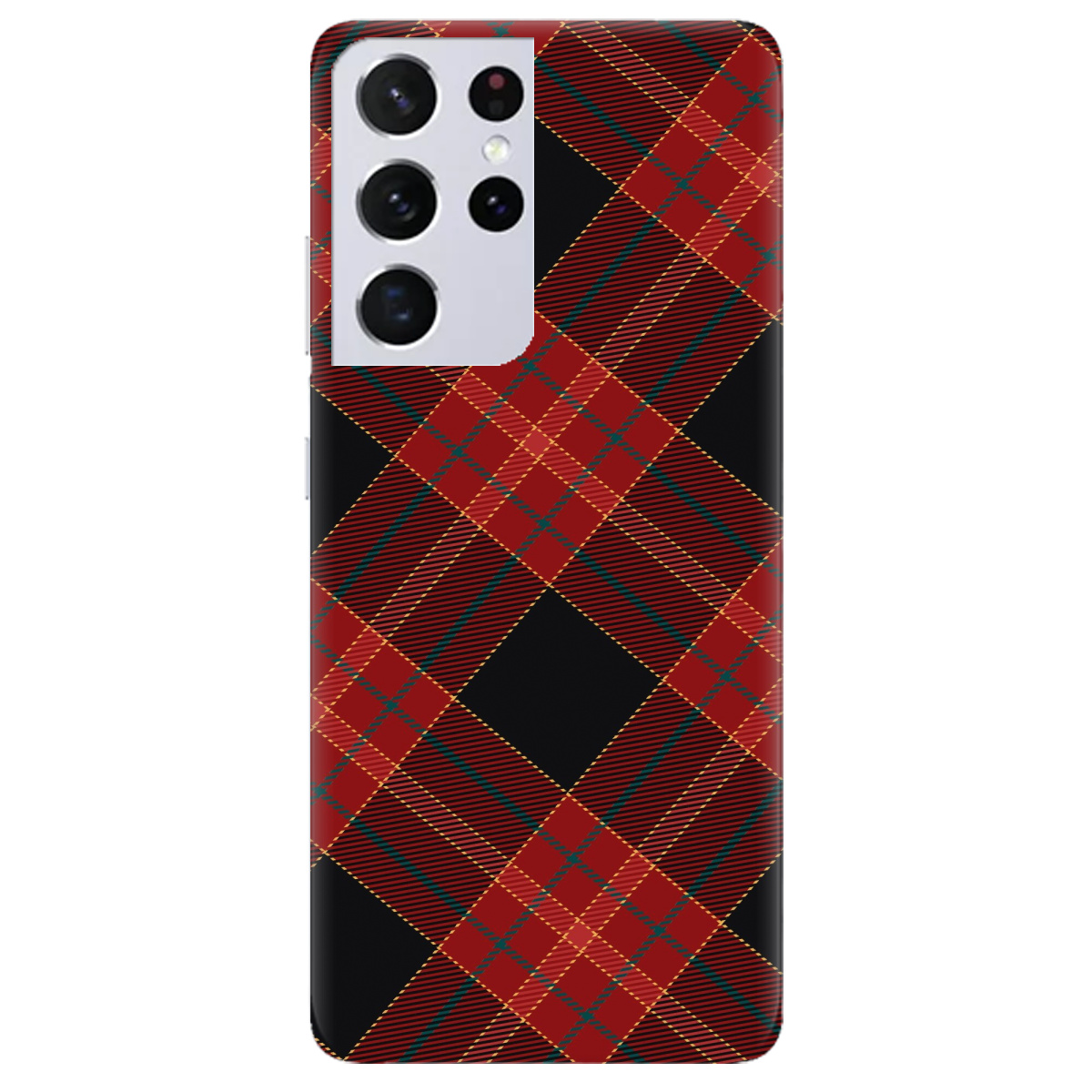 Чехол для Samsung Galaxy S21 Ultra Червоний тартан - фото 1 Чехол для Samsung Galaxy S21 Ultra Червоний тартан - фото 1 - Чехлы для телефонов