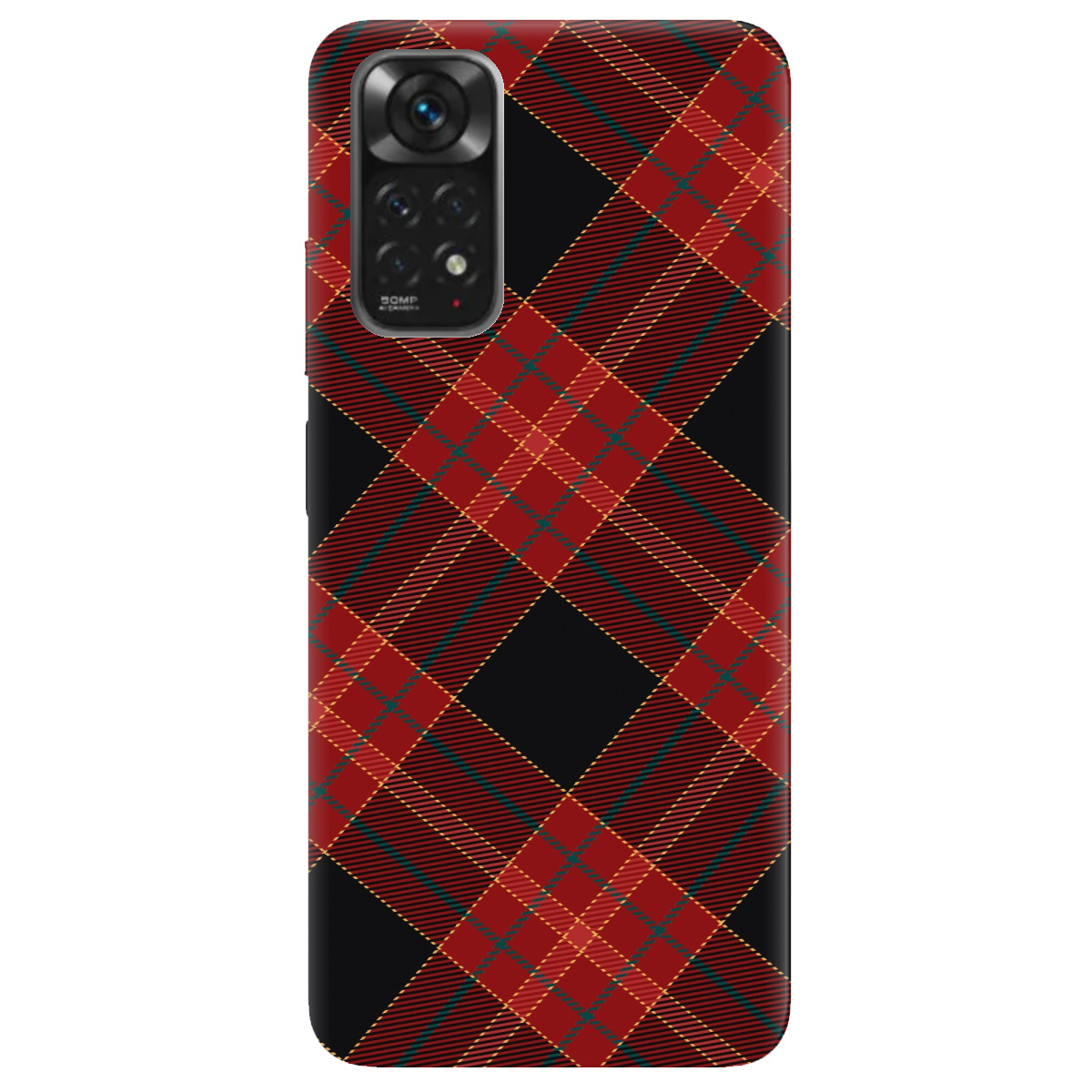Чехол для Xiaomi Redmi Note 11 Червоний тартан - фото 1 Чехол для Xiaomi Redmi Note 11 Червоний тартан - фото 1 - Чехлы для телефонов