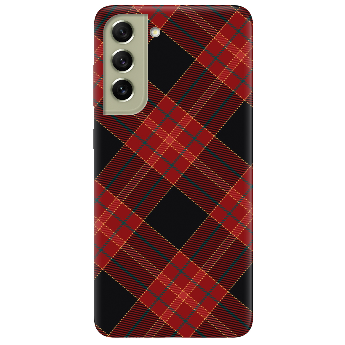 Чохол для Samsung Galaxy S21 FE Червоний тартан - фото 1 - Чохли для телефонів