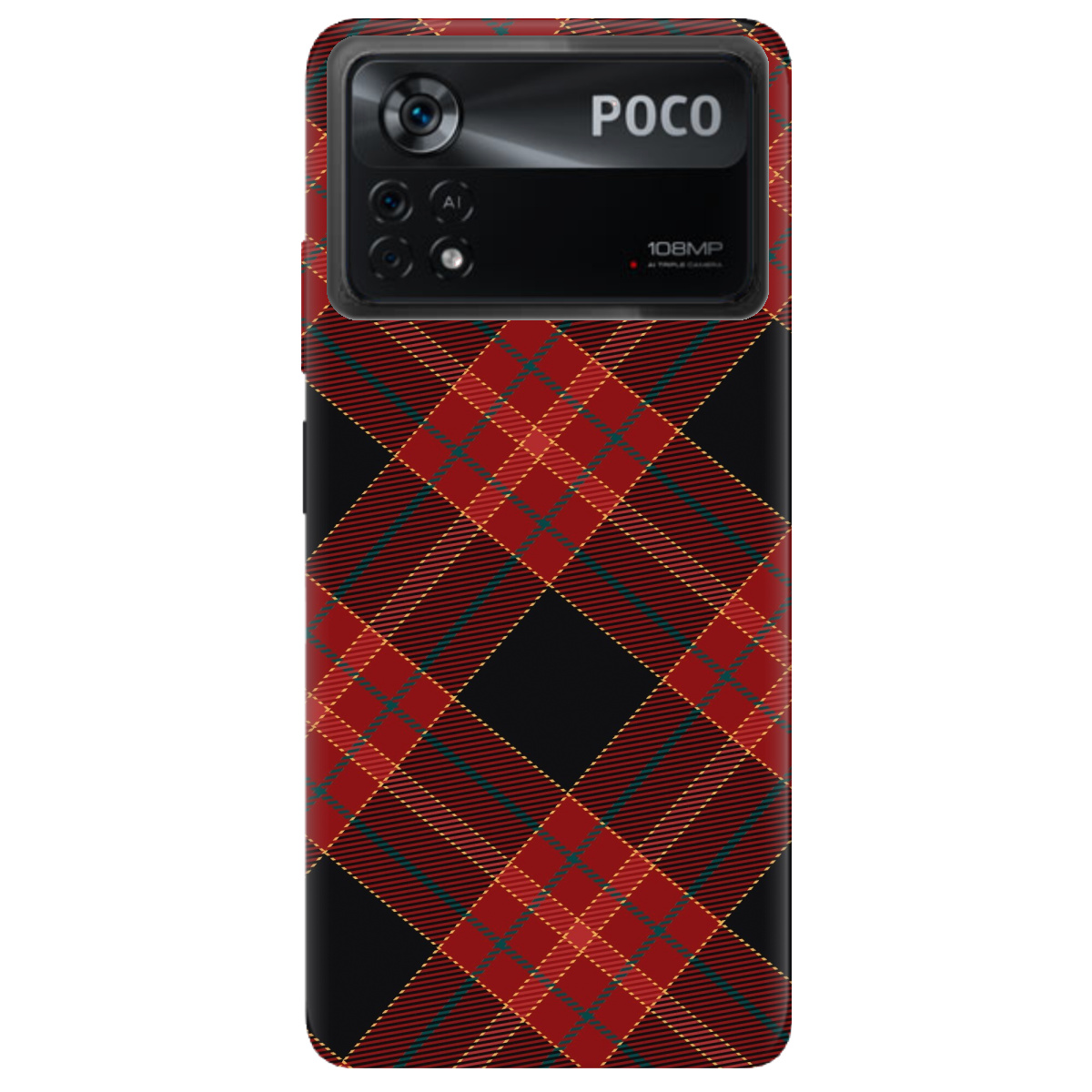 Чохол для Xiaomi Poco X4 Pro 5G Червоний тартан - фото 1 - Чохли для телефонів