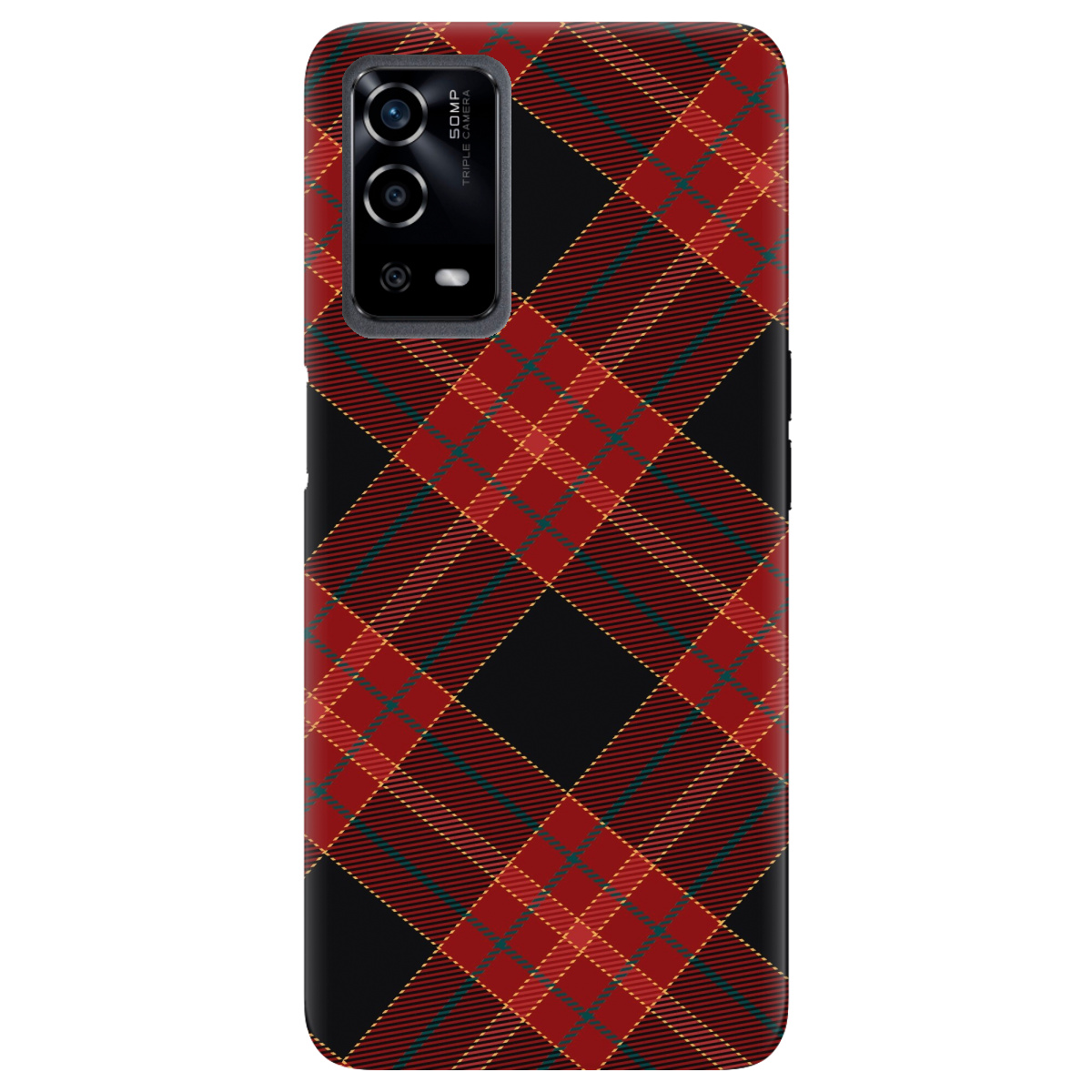 Чехол для Oppo A55 Червоний тартан - фото 1 - Чехлы для телефонов