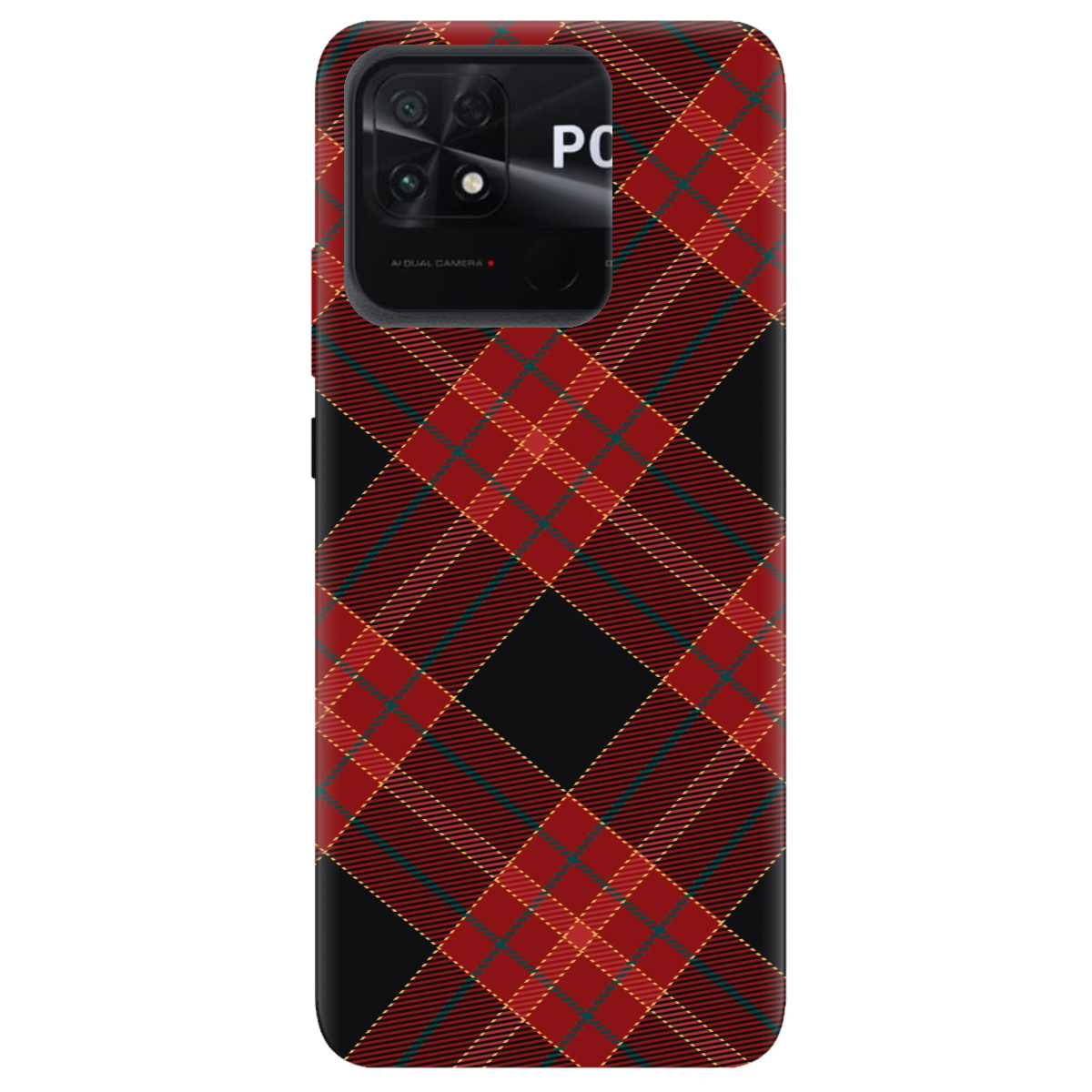 Чехол для Xiaomi Poco C40 Червоний тартан - фото 1 Чехол для Xiaomi Poco C40 Червоний тартан - фото 1 - Чехлы для телефонов