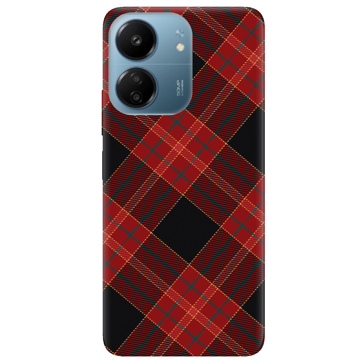 Чохол для Xiaomi Redmi 13C Червоний тартан - фото 1 - Чохли для телефонів