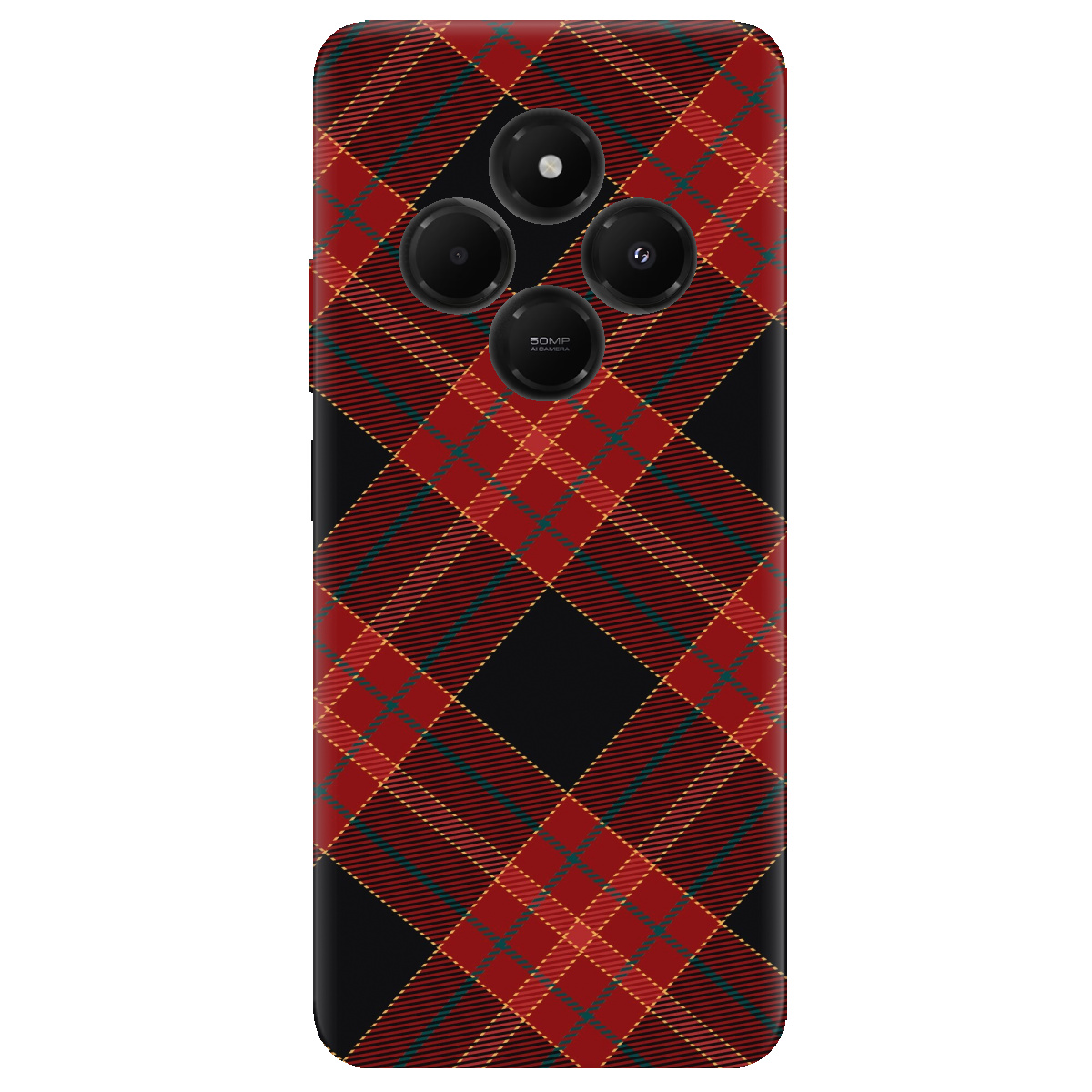 Чехол для Xiaomi Redmi 14C Червоний тартан - фото 1 - Чехлы для телефонов