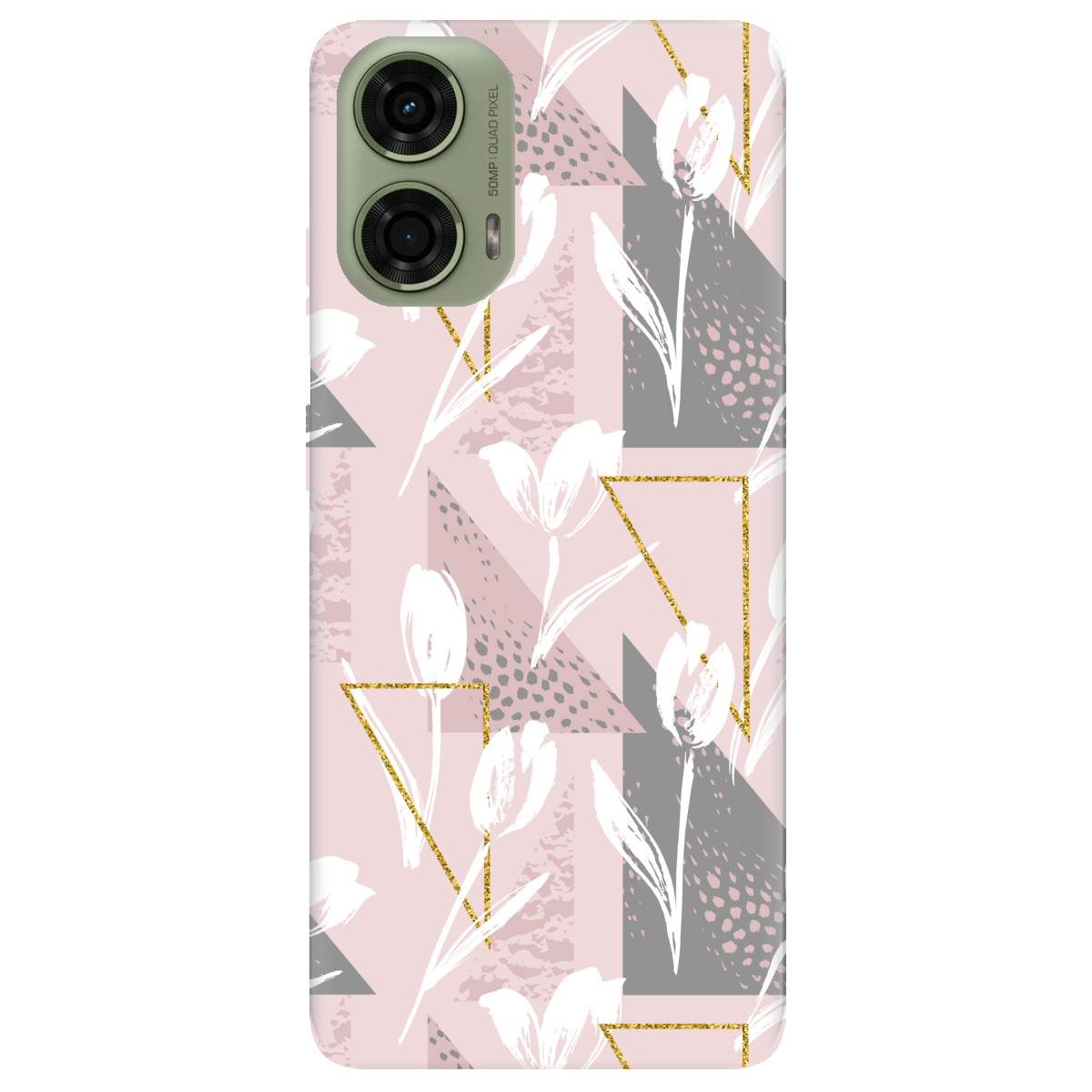 Чехол для Motorola G24 / G04 / E14 White tulips - фото 1 - Чехлы для телефонов