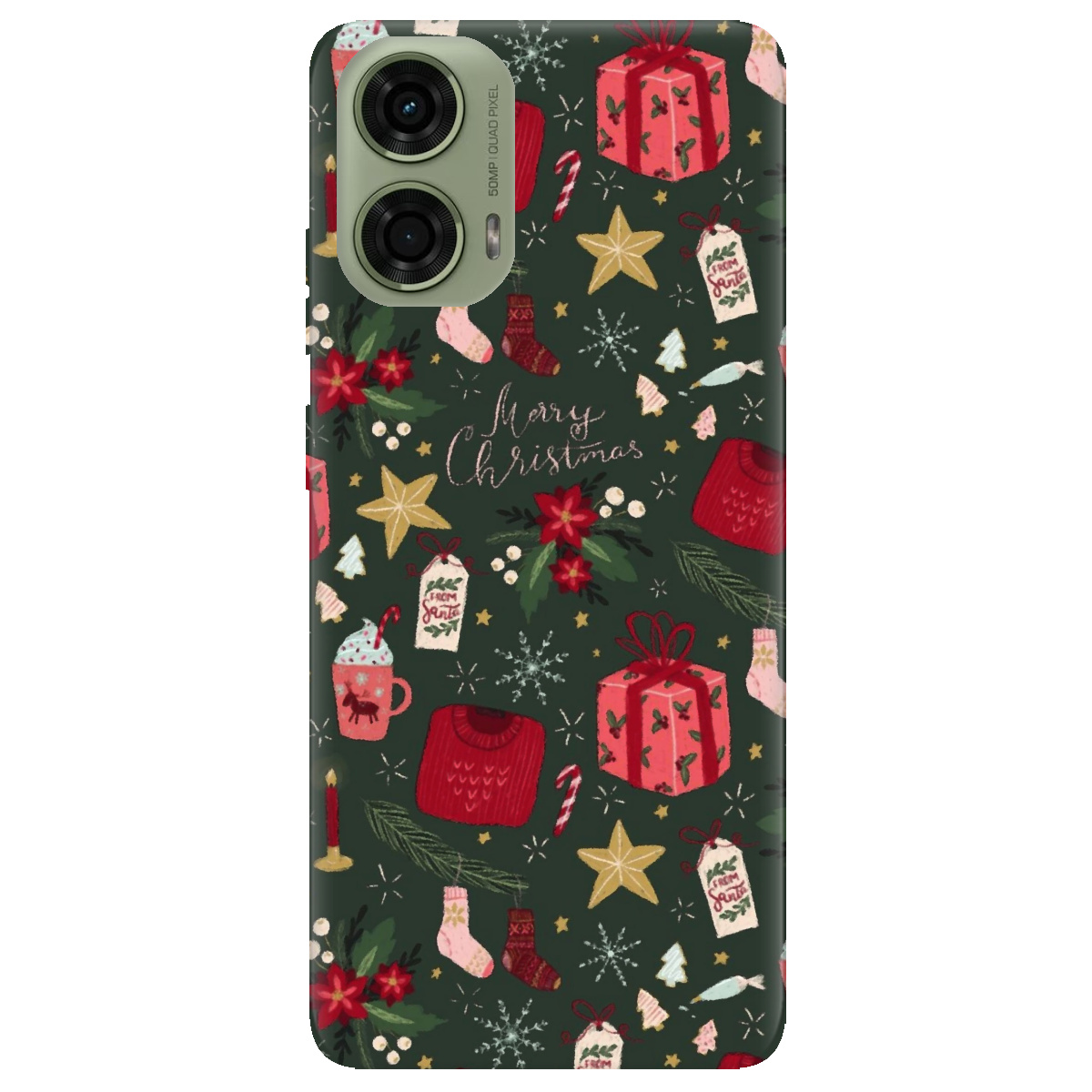 Чехол для Motorola G24 / G04 / E14 Merry christmas - фото 1 - Чехлы для телефонов