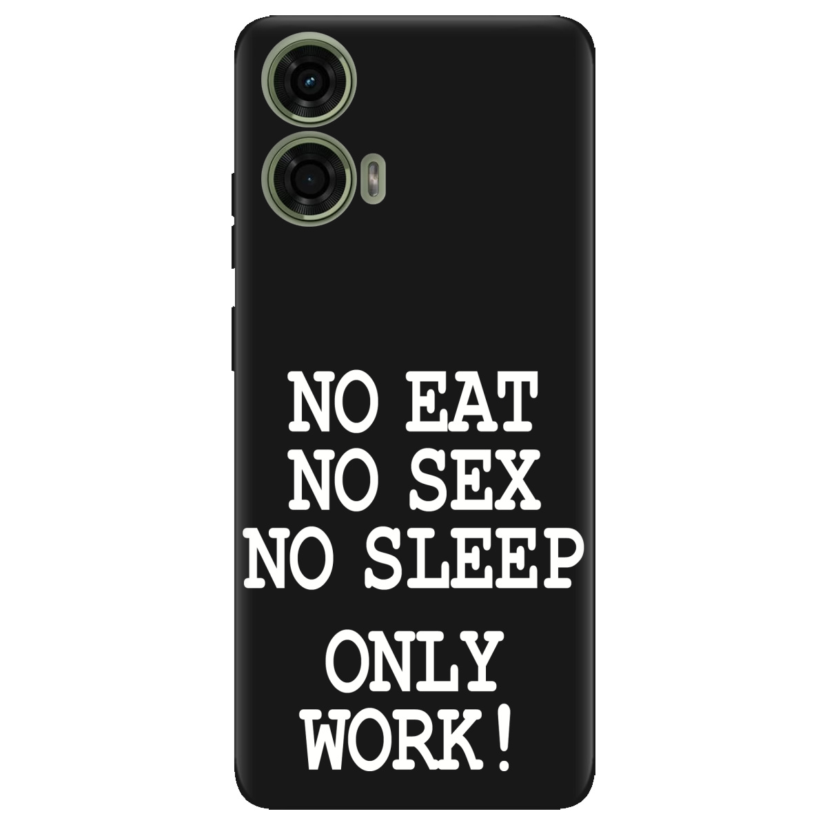 Чехол для Motorola G24 / G04 / E14 черный матовый soft touch Work only - фото 1 - Чехлы для телефонов