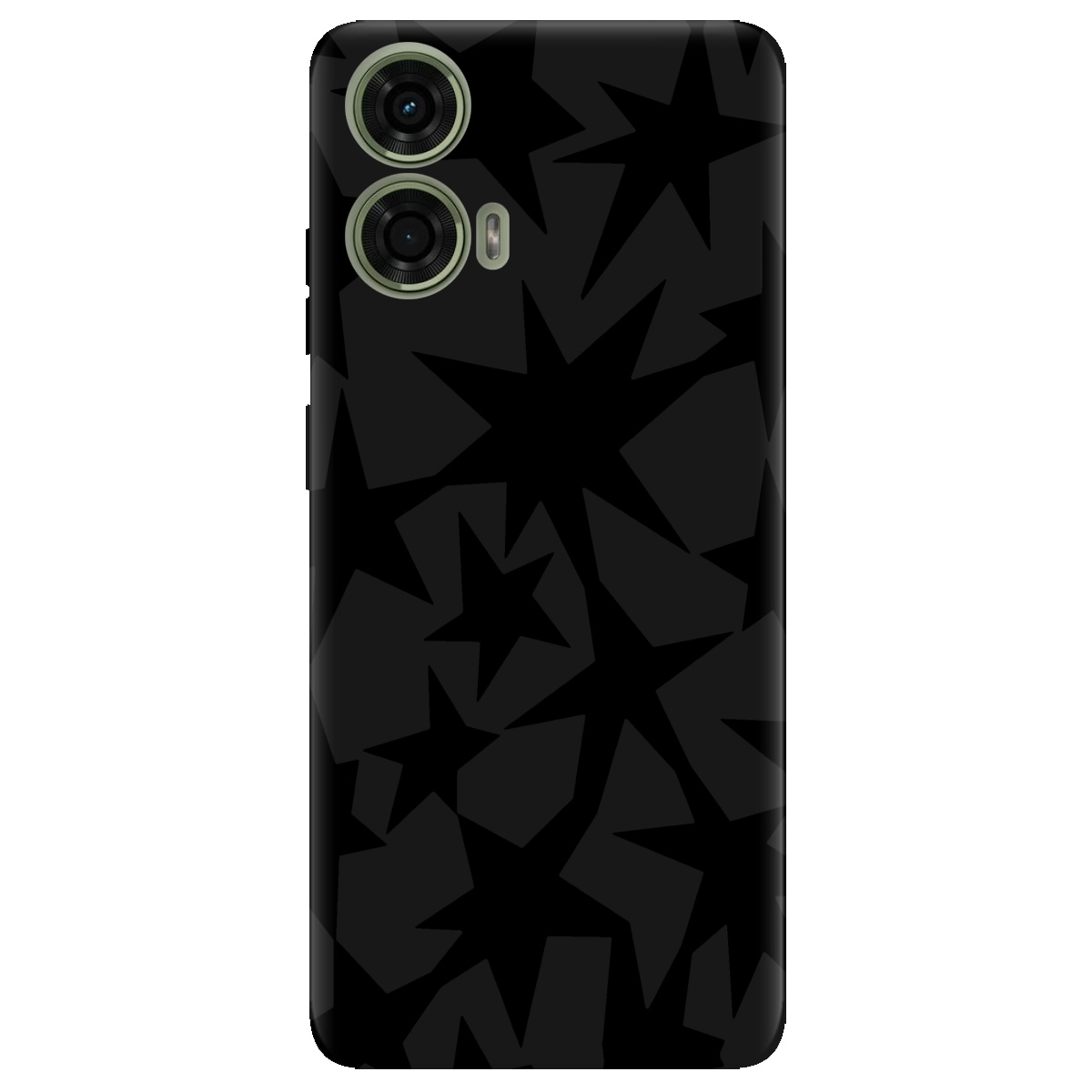 Чохол для Motorola G24 / G04 / E14 чорний матовий soft touch Black stars - фото 1 - Чохли для телефонів