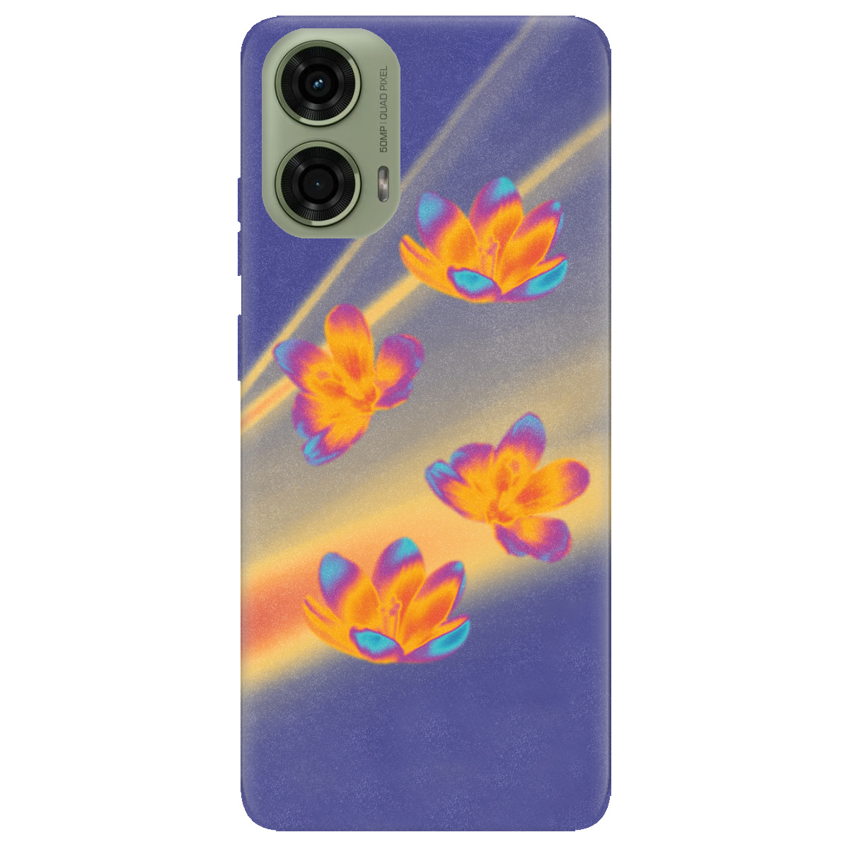 Чехол для Motorola G24 / G04 / E14 Тепловий цвіт - фото 1 - Чехлы для телефонов