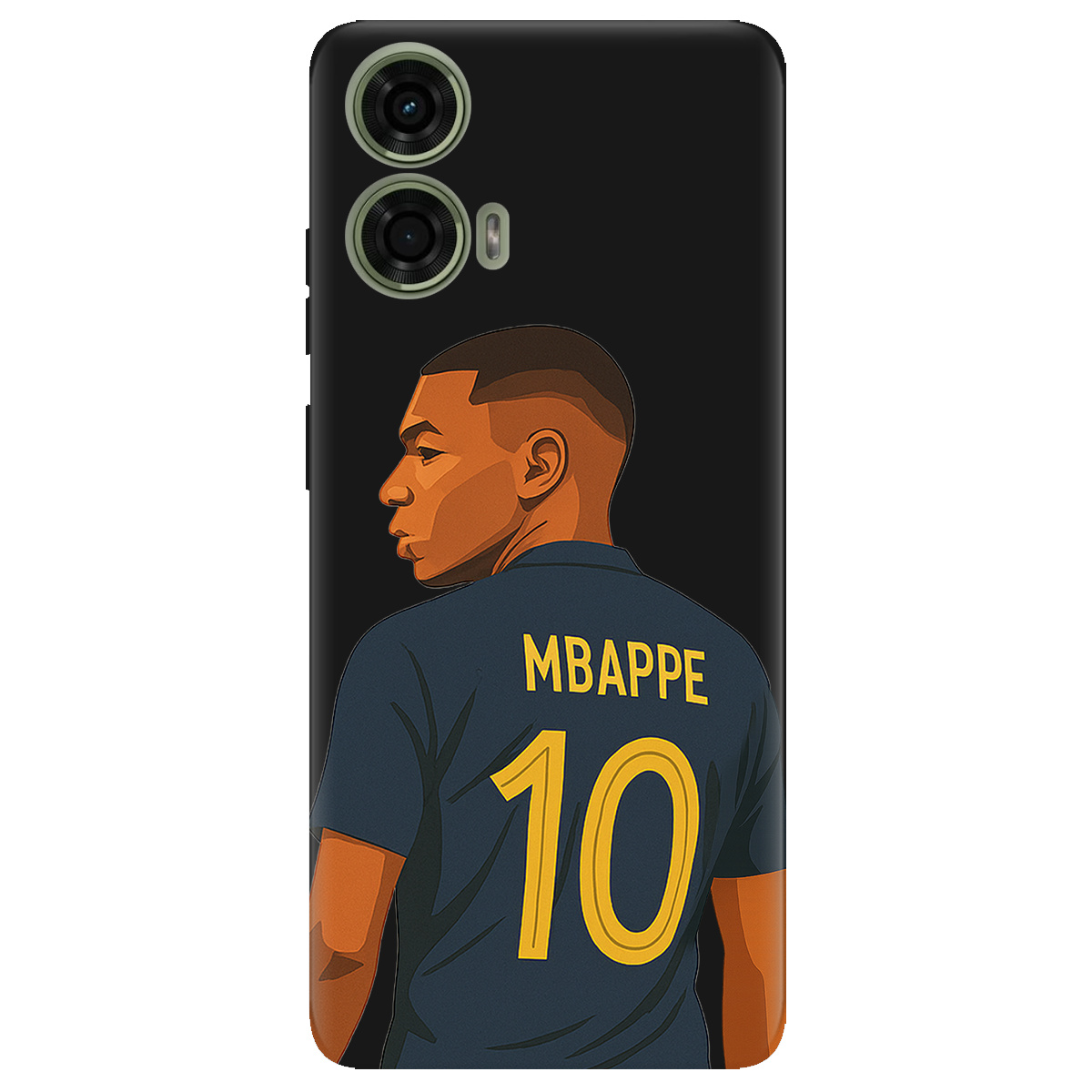 Чохол для Motorola G24 / G04 / E14 чорний матовий soft touch Mbappe - фото 1 - Чохли для телефонів