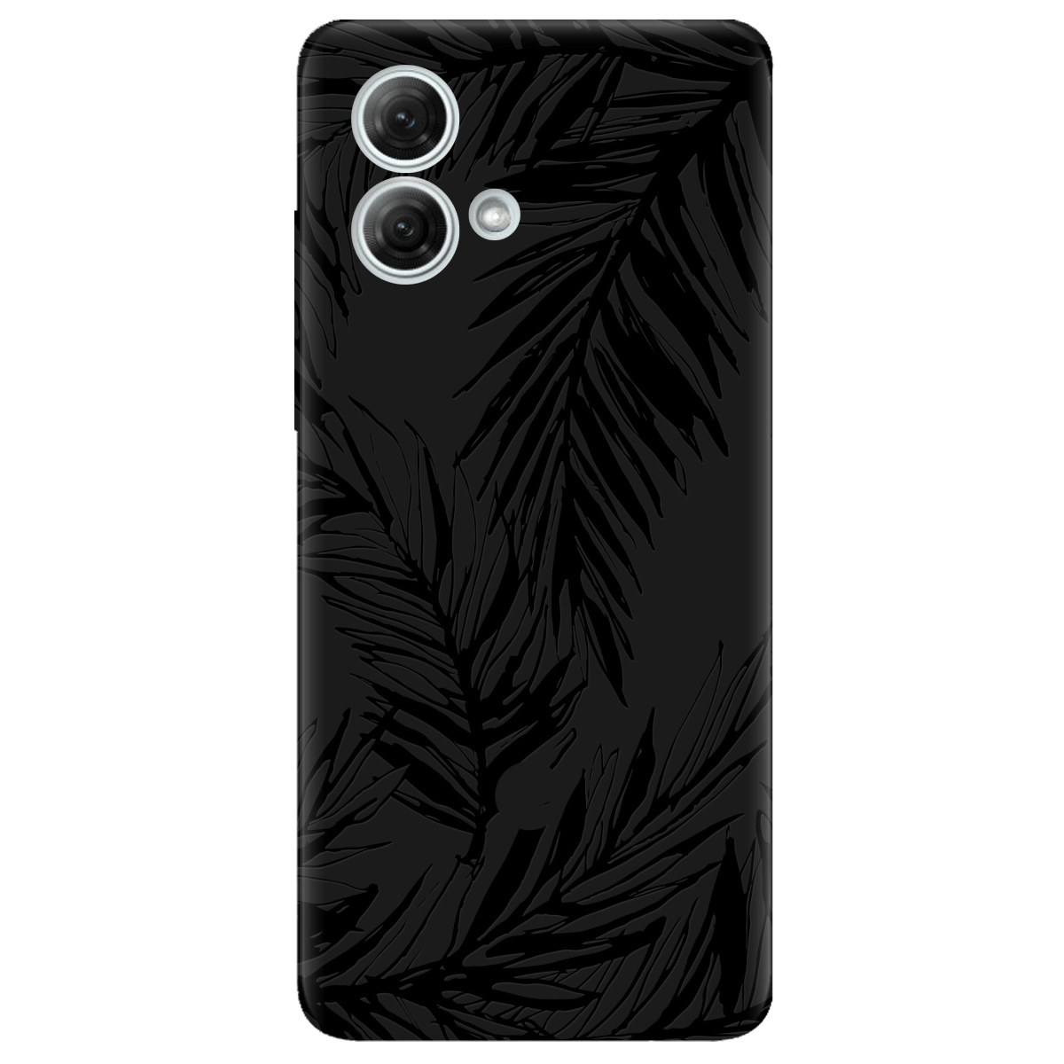 Чехол для Motorola G84 черный матовый soft touch Tropics - фото 1 Чехол для Motorola G84 черный матовый soft touch Tropics - фото 1 - Чехлы для телефонов
