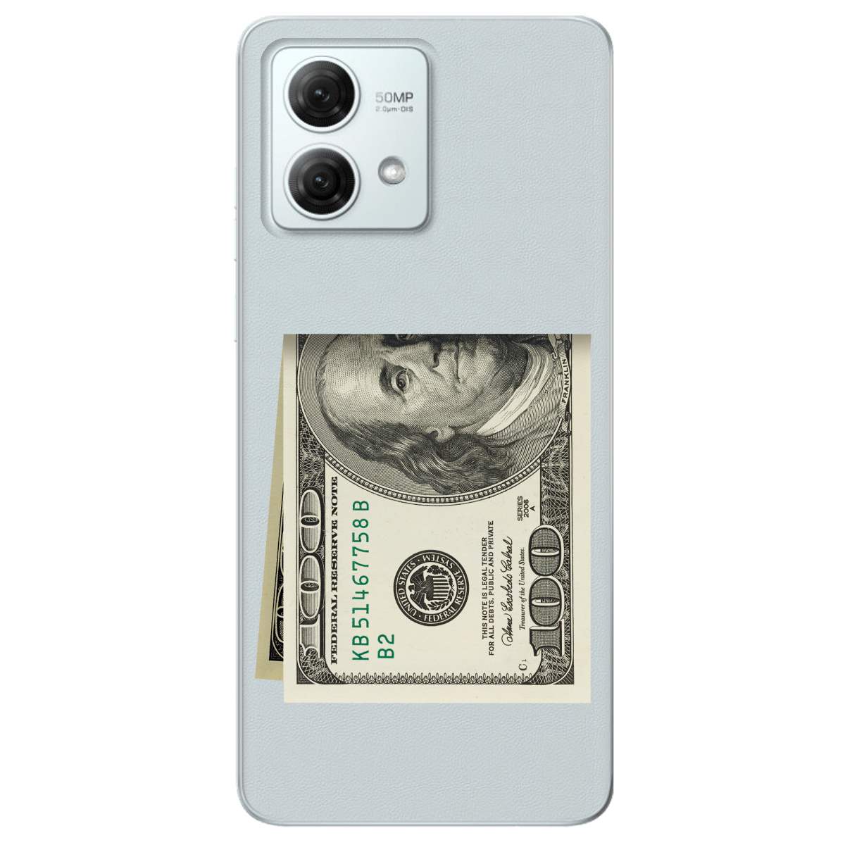 Чехол для Motorola G84 Зігнутий Бенджамін - фото 1 - Чехлы для телефонов