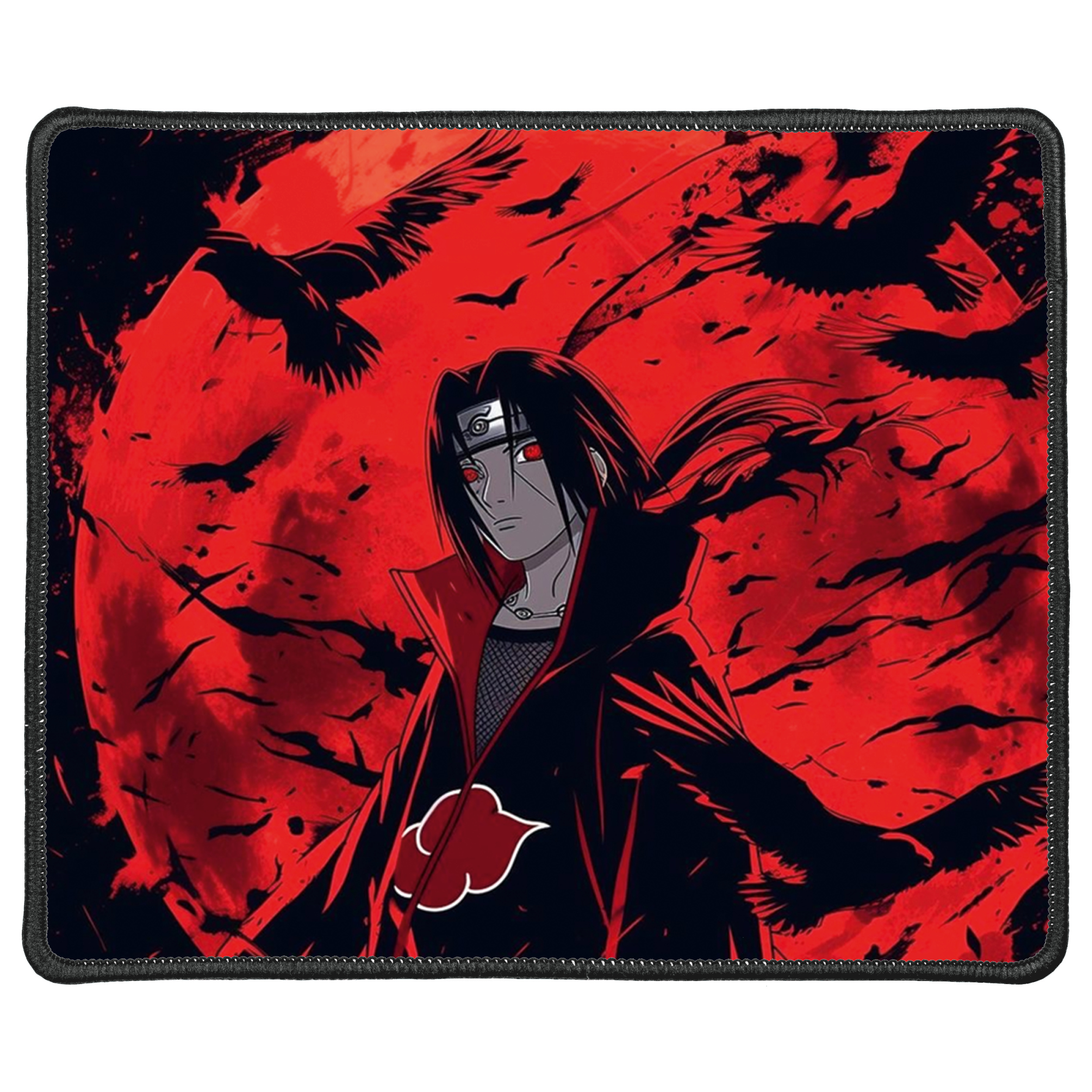 Коврик для мыши с чёрным оверлоком (30*25 см) Ітачі - фото 1 Коврик для мыши с чёрным оверлоком (30*25 см) Ітачі - фото 1 - Коврики для мыши