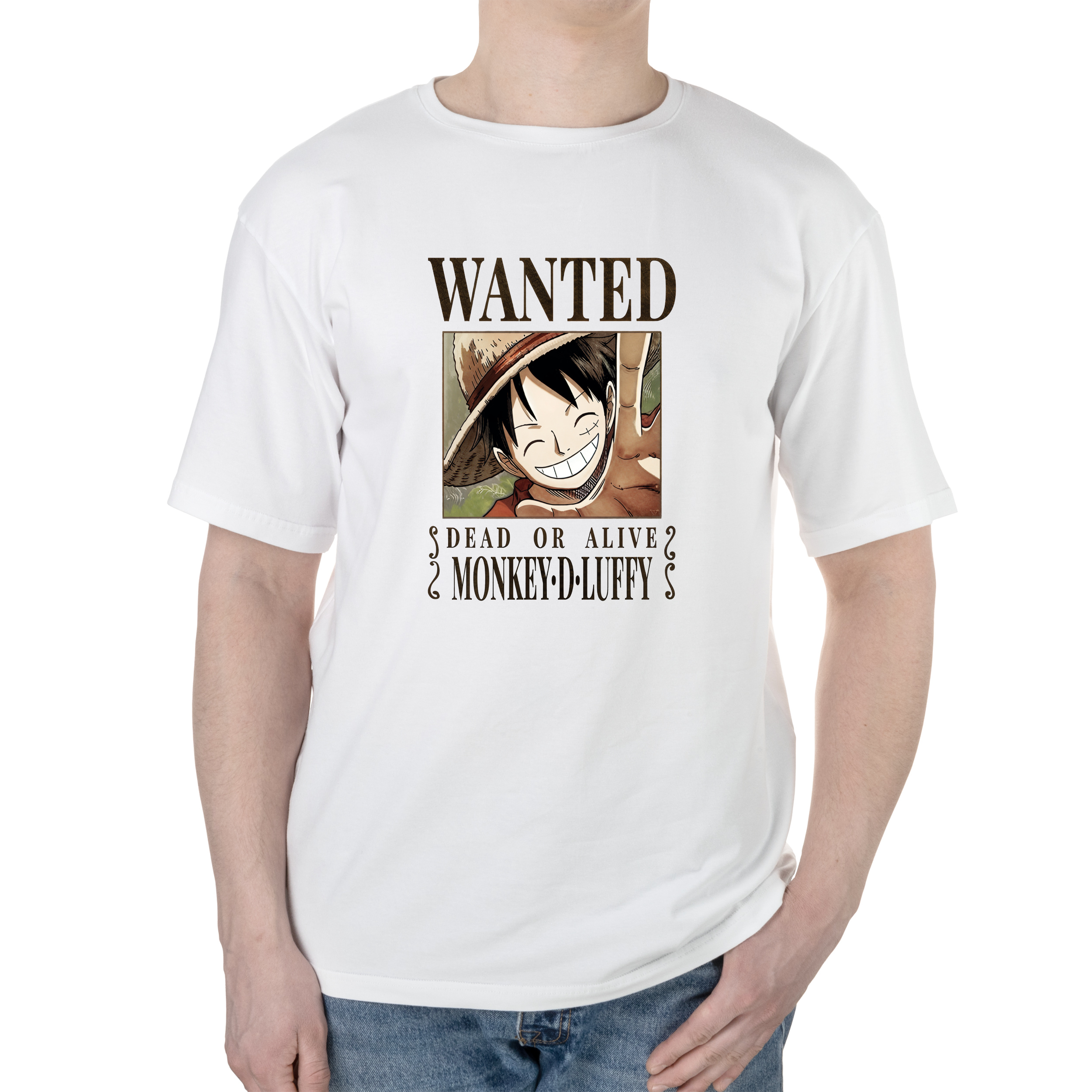 Футболка чоловіча оверсайз біла бавовна/еластан А3 розміру Лаффі XXL - фото 1 - Футболки