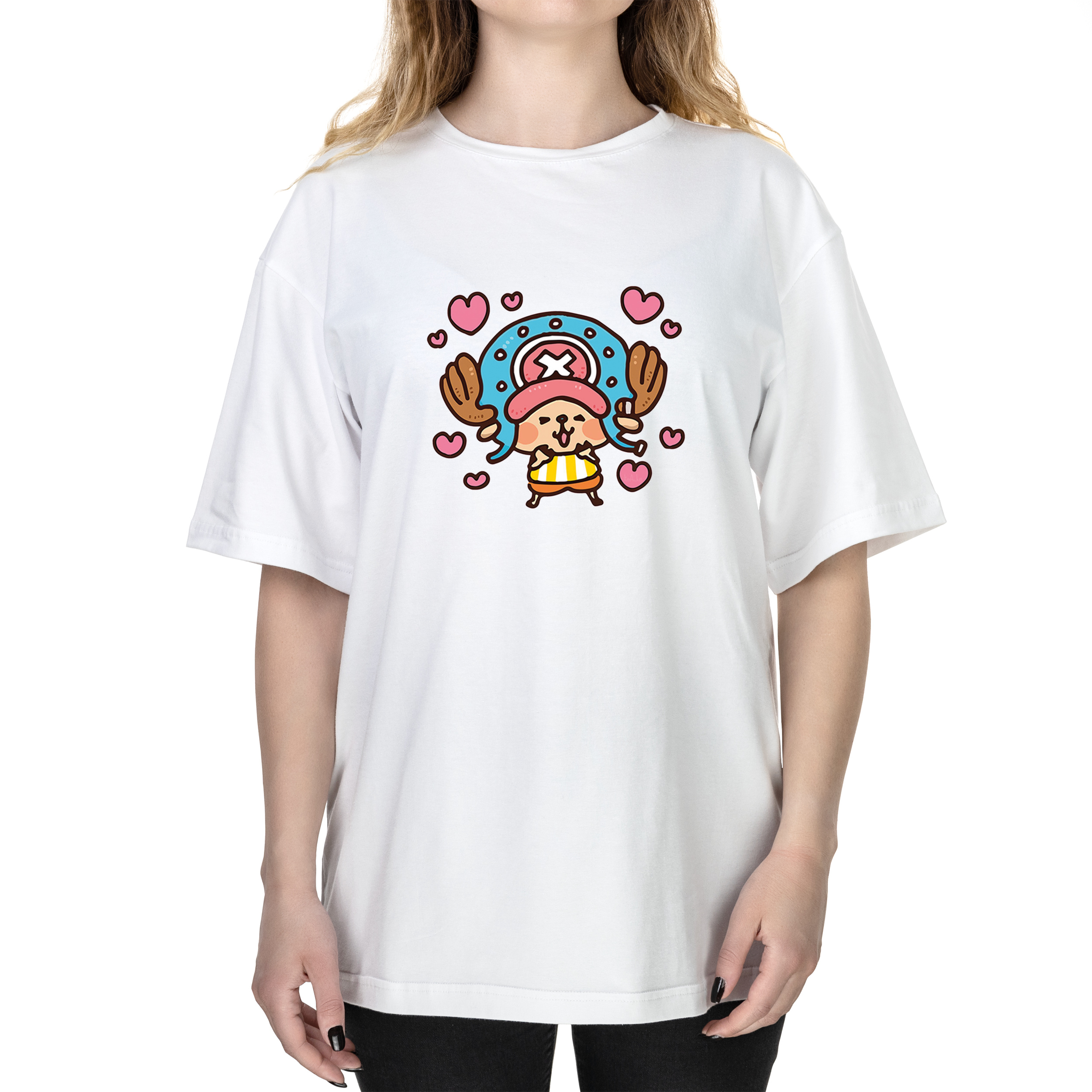 Футболка женская оверсайз белая хлопок/эластан А3 размера Любчик Чоппер S - фото 1 - Футболки