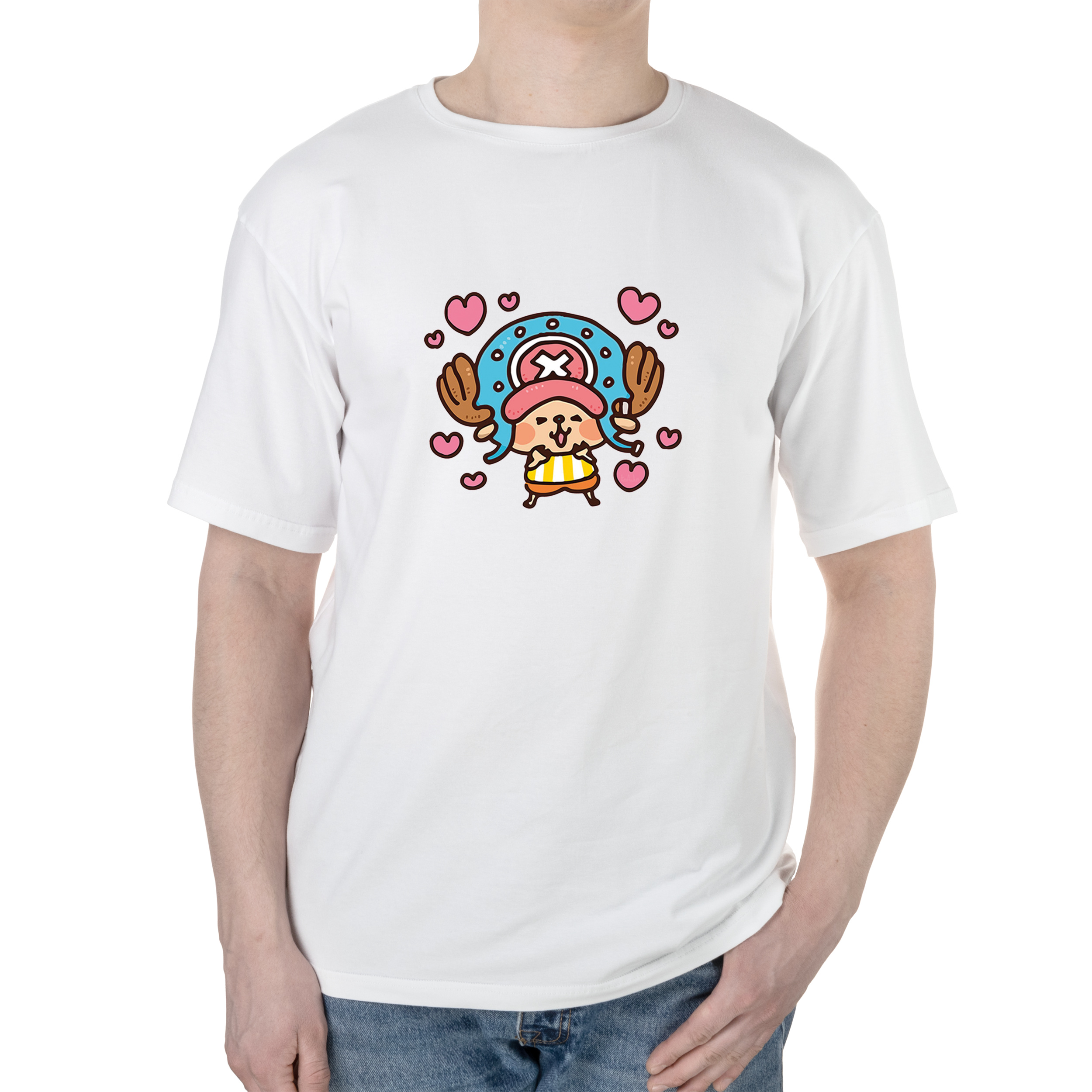 Футболка мужская оверсайз белая хлопок/эластан А3 размера Любчик Чоппер L - фото 1 - Футболки