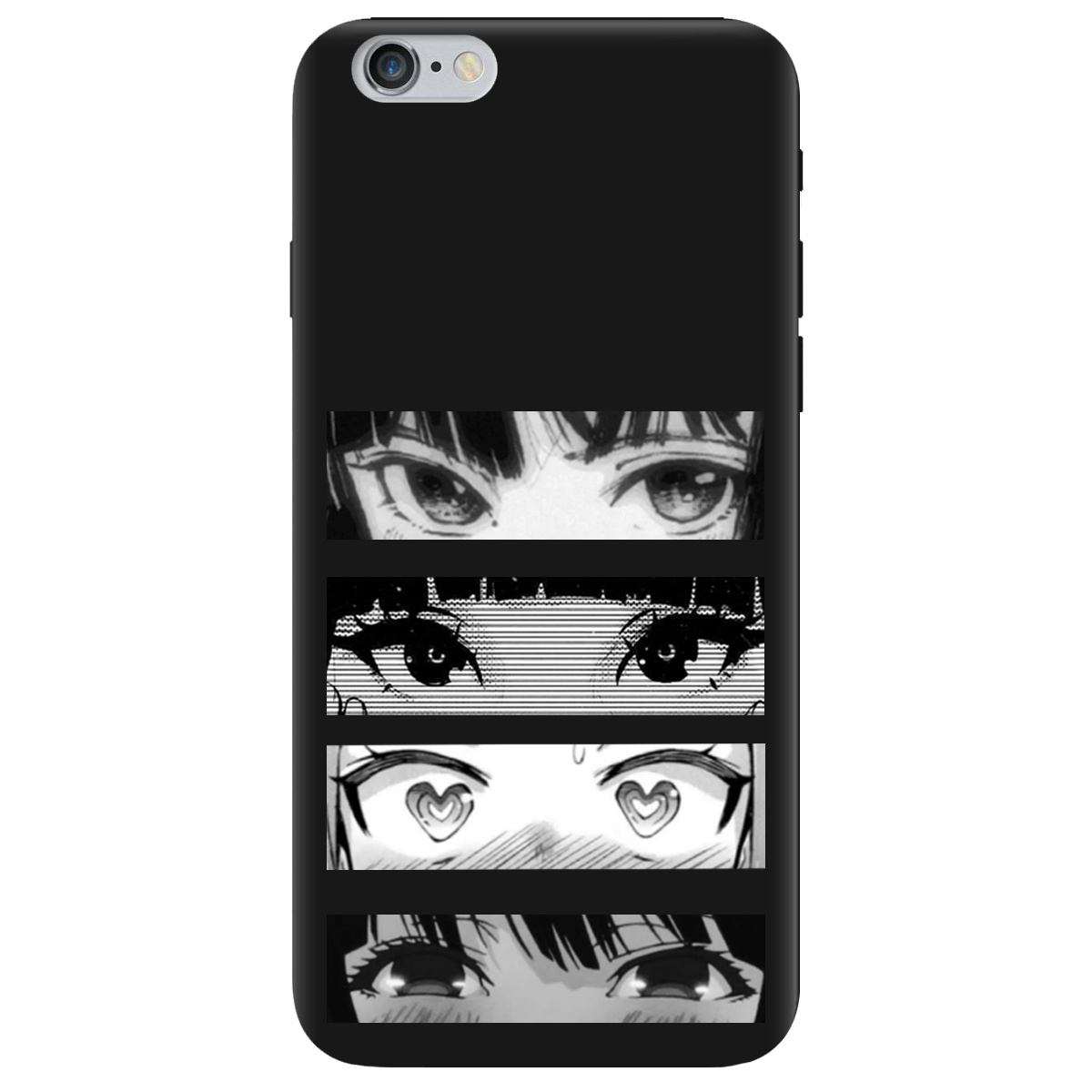 Чехол для Apple iPhone 6 Plus / 6S Plus черный матовый soft touch Закохані очі - фото 1 - Чехлы для телефонов