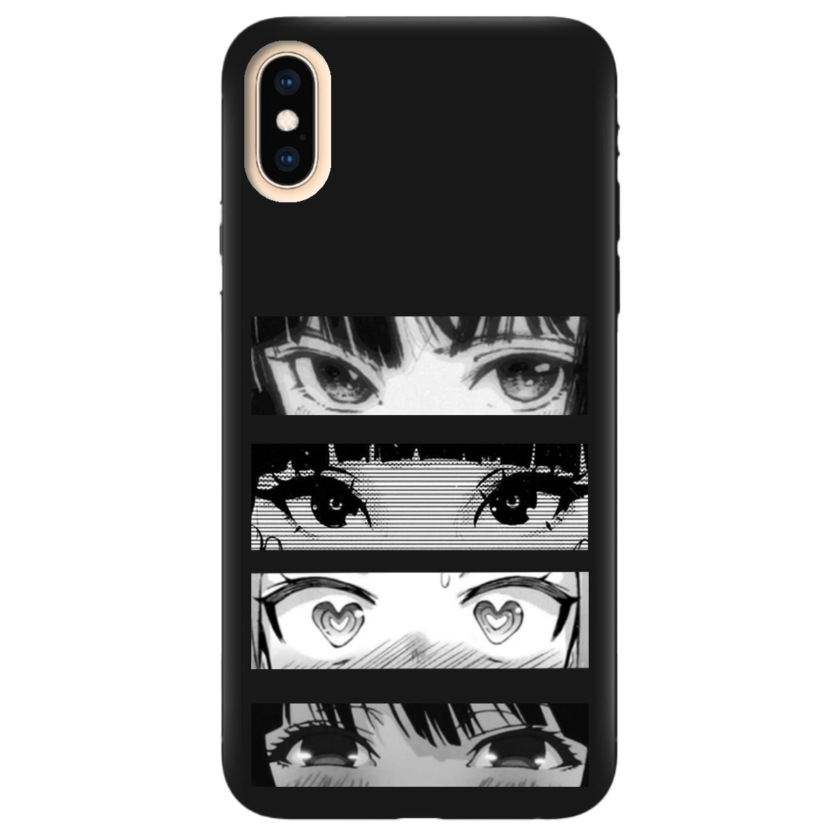 Чехол для Apple iPhone X черный матовый soft touch Закохані очі - фото 1 Чехол для Apple iPhone X черный матовый soft touch Закохані очі - фото 1 - Чехлы для телефонов