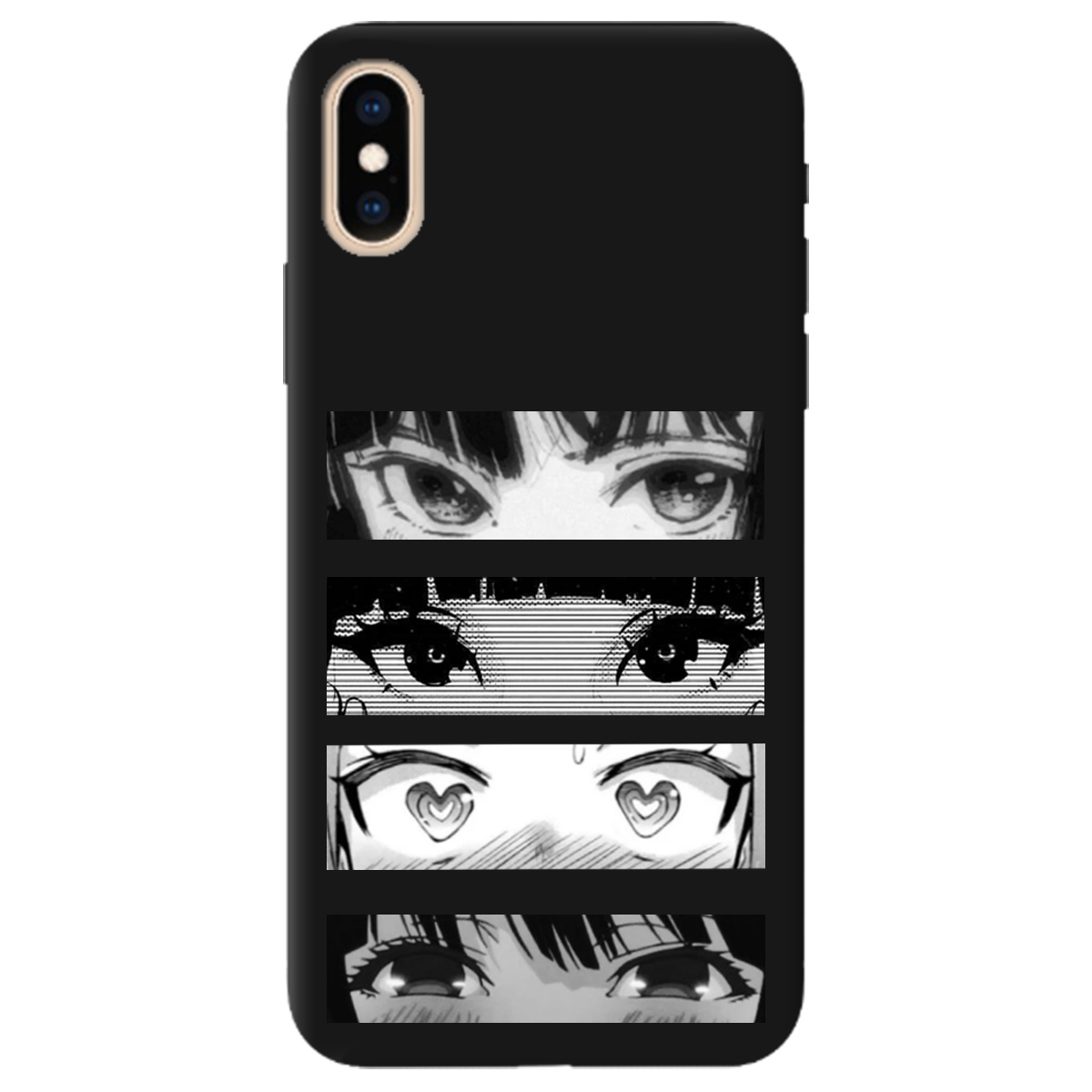 Чохол для Apple iPhone XS чорний матовий soft touch Закохані очі - фото 1 Чохол для Apple iPhone XS чорний матовий soft touch Закохані очі - фото 1 - Чохли для телефонів
