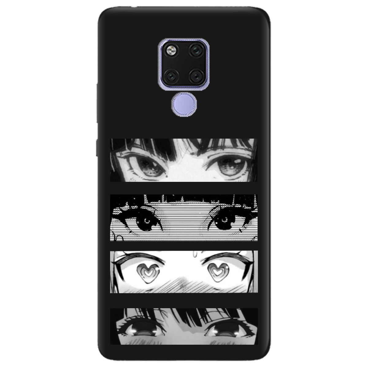 Чехол для Huawei Mate 20 черный матовый soft touch Закохані очі - фото 1 - Чехлы для телефонов