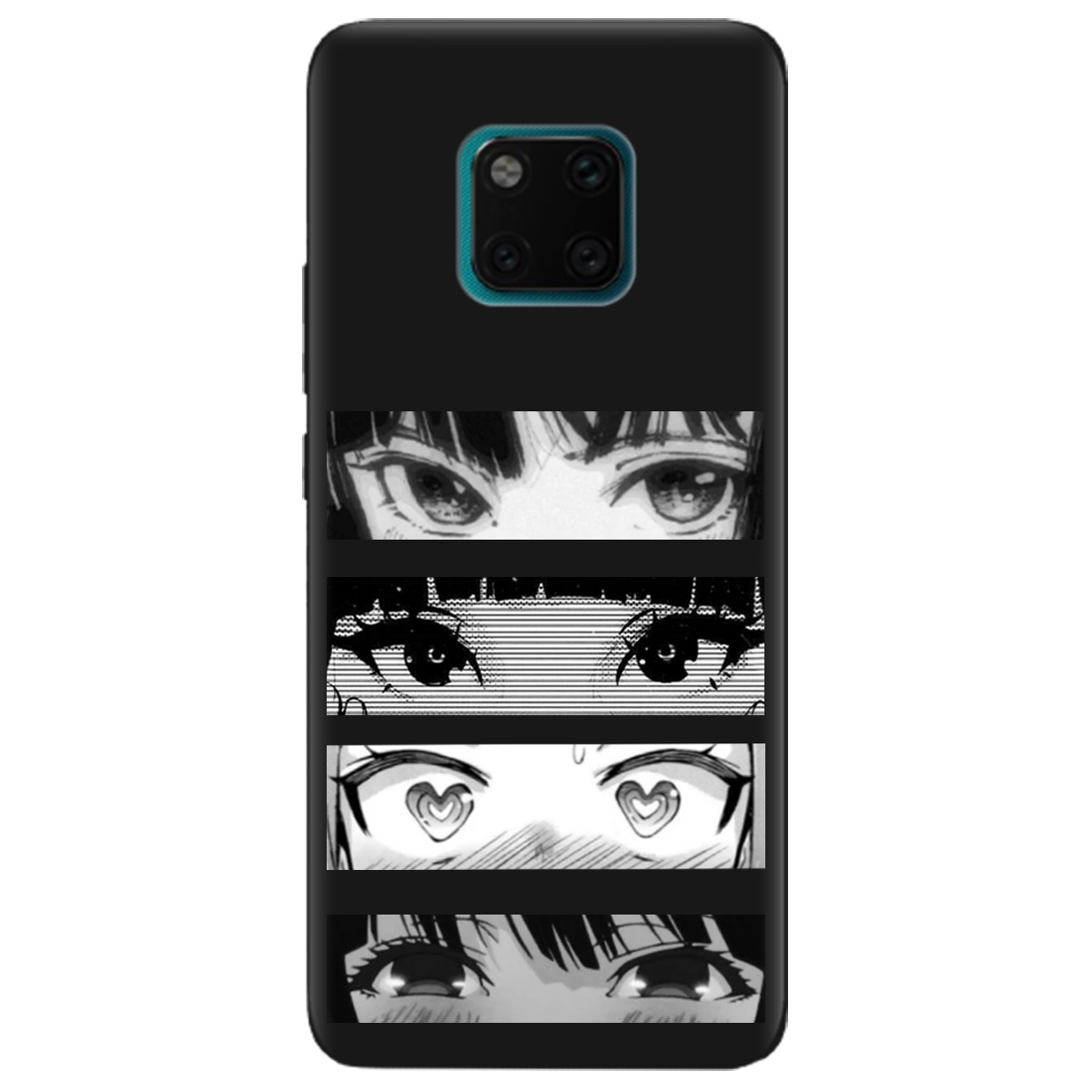 Чехол для Huawei Mate 20 Pro черный матовый soft touch Закохані очі - фото 1 - Чехлы для телефонов