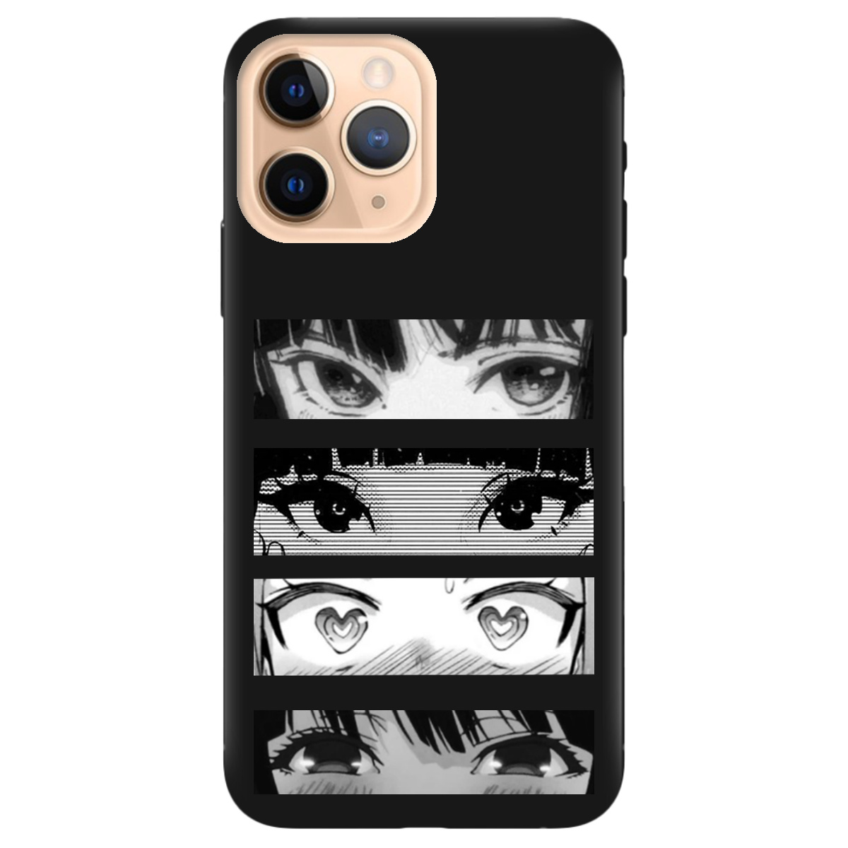 Чехол для Apple iPhone 11 Pro черный матовый soft touch Закохані очі - фото 1 - Чехлы для телефонов