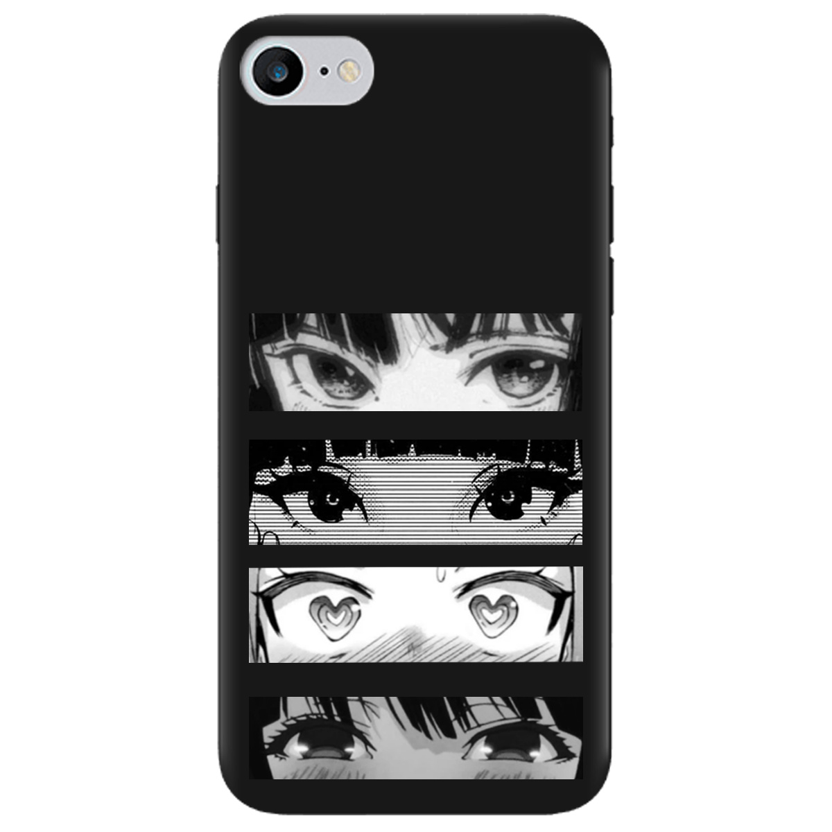 Чехол для Apple iPhone SE 2020 черный матовый soft touch Закохані очі - фото 1 Чехол для Apple iPhone SE 2020 черный матовый soft touch Закохані очі - фото 1 - Чехлы для телефонов