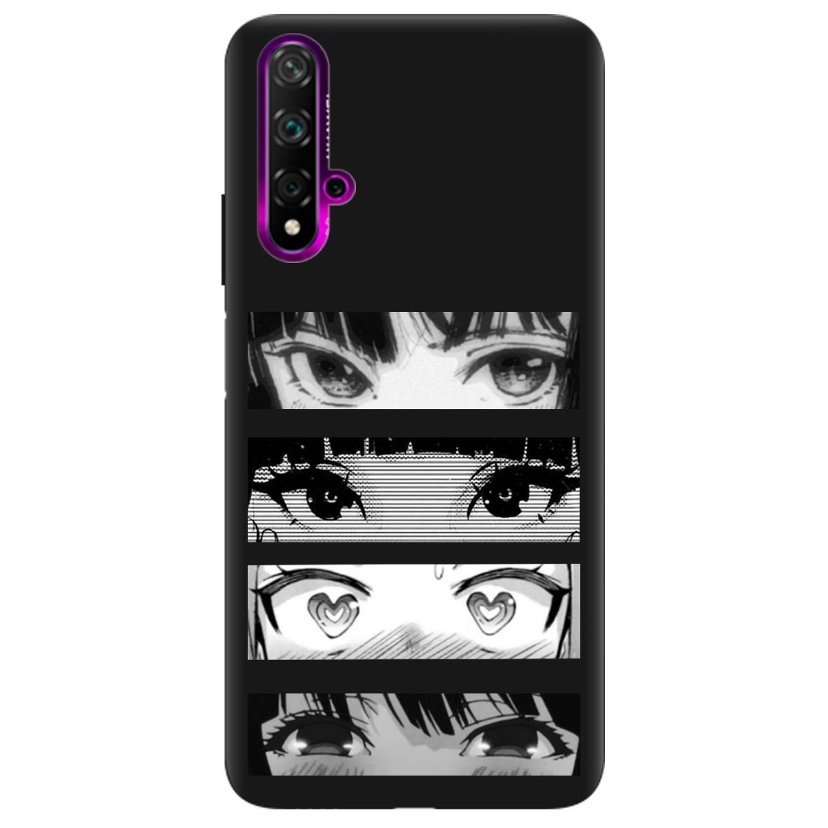 Чехол для Huawei Nova 5T черный матовый soft touch Закохані очі - фото 1 Чехол для Huawei Nova 5T черный матовый soft touch Закохані очі - фото 1 - Чехлы для телефонов
