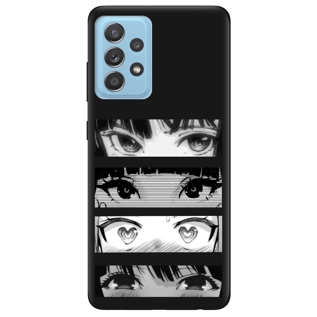 Чехол для Samsung Galaxy A52 черный матовый soft touch Закохані очі - фото 1 Чехол для Samsung Galaxy A52 черный матовый soft touch Закохані очі - фото 1 - Чехлы для телефонов