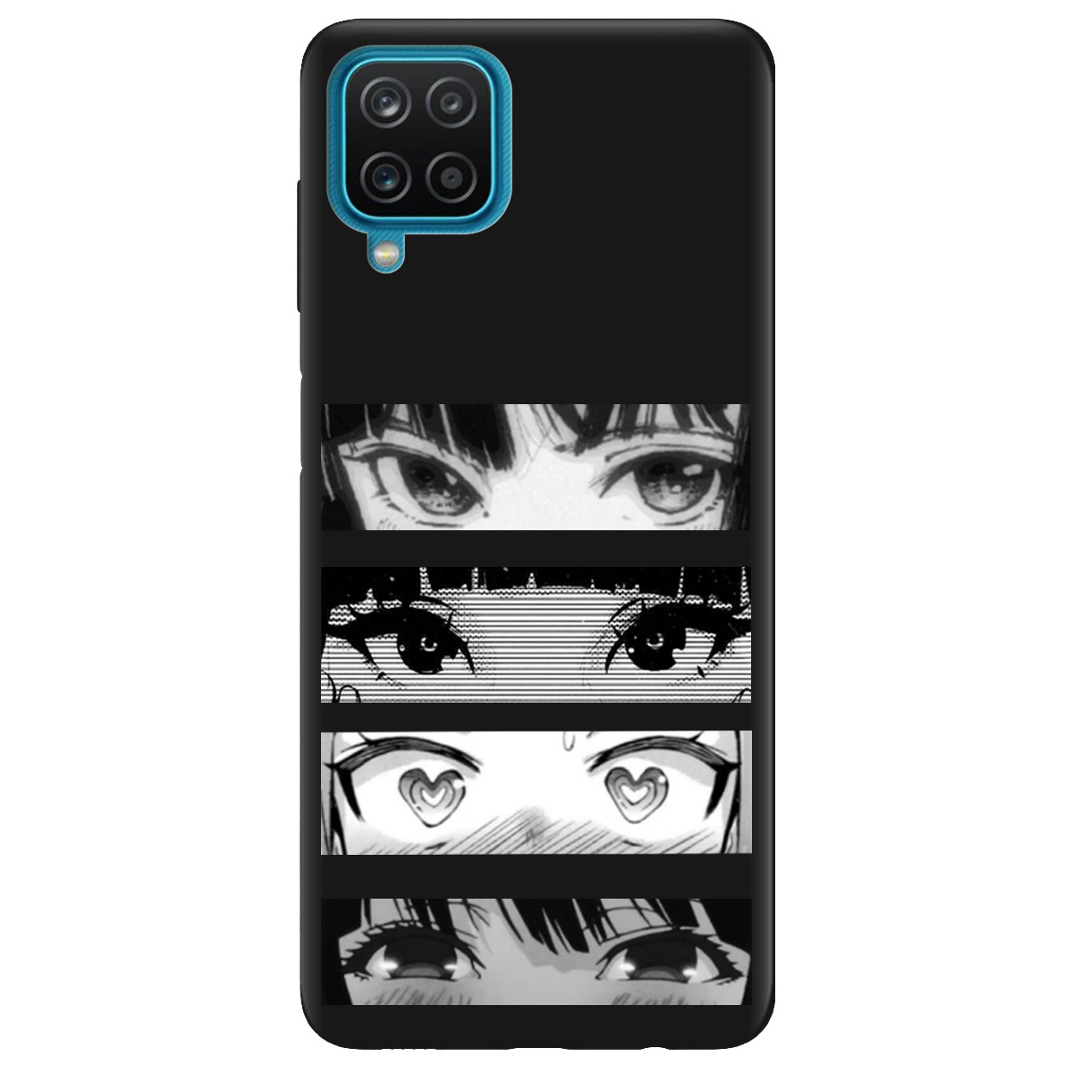 Чехол для Samsung Galaxy M12 черный матовый soft touch Закохані очі - фото 1 Чехол для Samsung Galaxy M12 черный матовый soft touch Закохані очі - фото 1 - Чехлы для телефонов