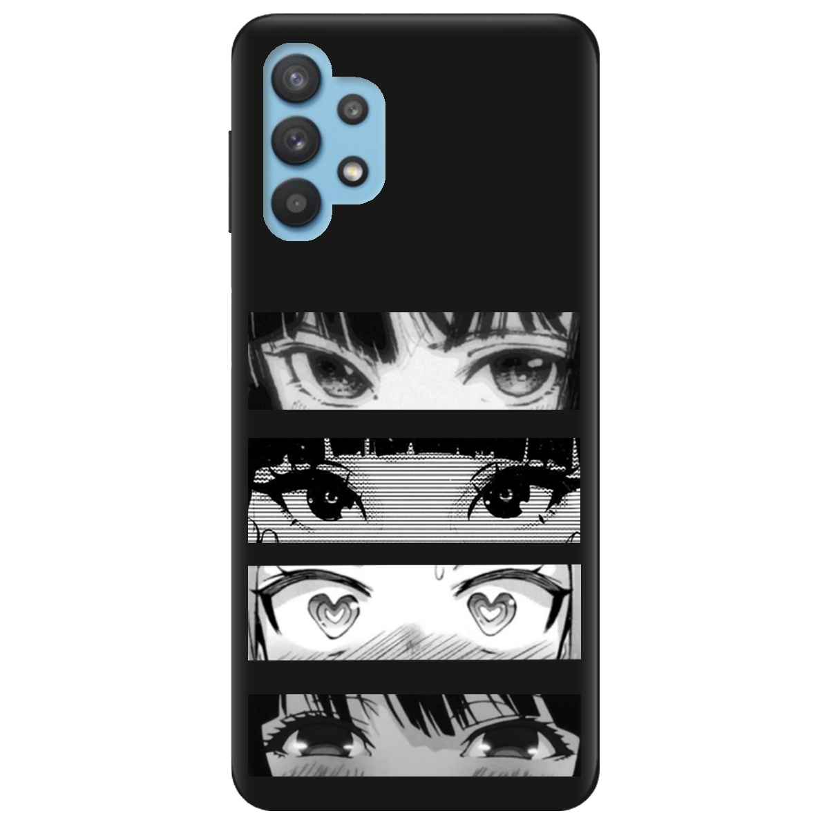 Чехол для Samsung Galaxy A32 4G черный матовый soft touch Закохані очі - фото 1 Чехол для Samsung Galaxy A32 4G черный матовый soft touch Закохані очі - фото 1 - Чехлы для телефонов