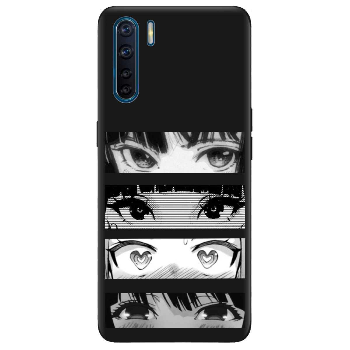Чохол для Oppo A91 чорний матовий soft touch Закохані очі - фото 1 Чохол для Oppo A91 чорний матовий soft touch Закохані очі - фото 1 - Чохли для телефонів