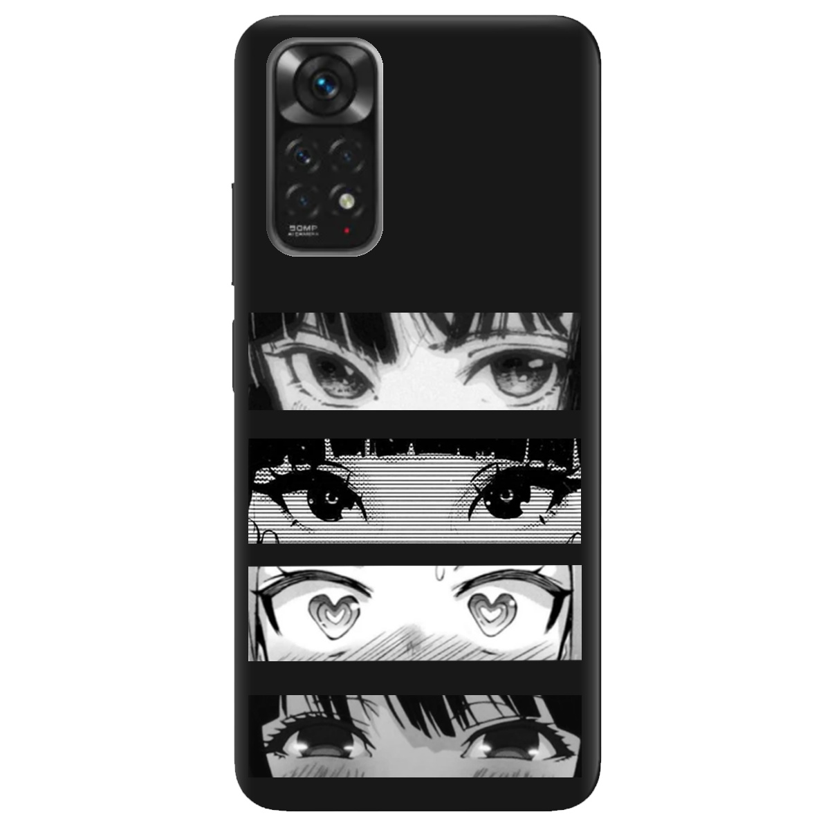 Чехол для Xiaomi Redmi Note 11 черный матовый soft touch Закохані очі - фото 1 Чехол для Xiaomi Redmi Note 11 черный матовый soft touch Закохані очі - фото 1 - Чехлы для телефонов