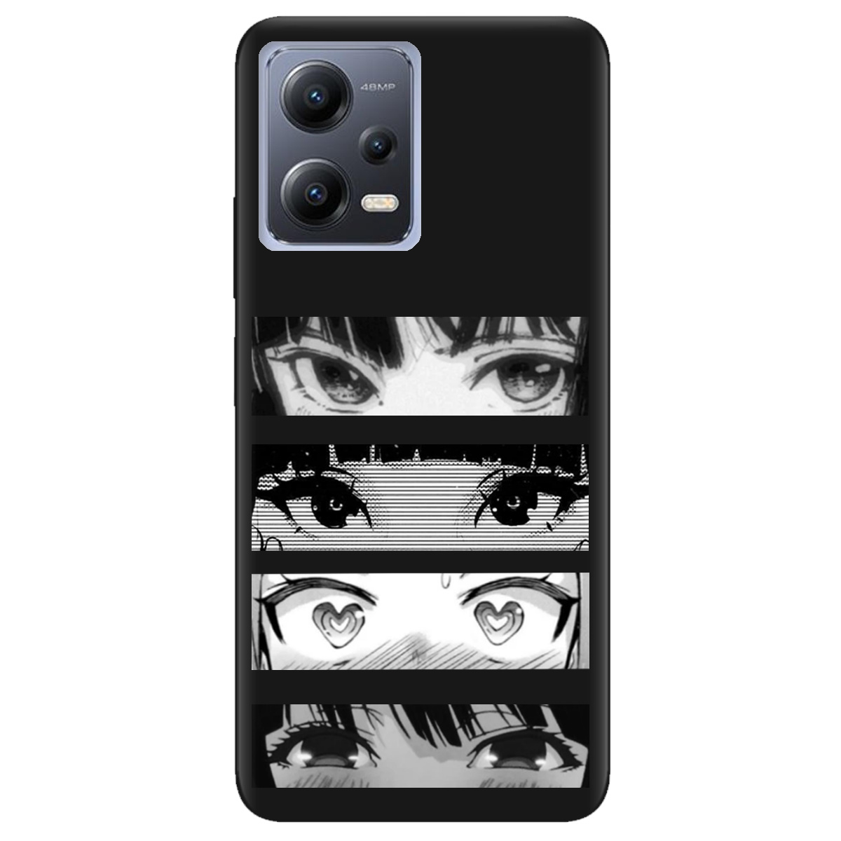 Чехол для Xiaomi Redmi Note 12 5G черный матовый soft touch Закохані очі - фото 1 Чехол для Xiaomi Redmi Note 12 5G черный матовый soft touch Закохані очі - фото 1 - Чехлы для телефонов