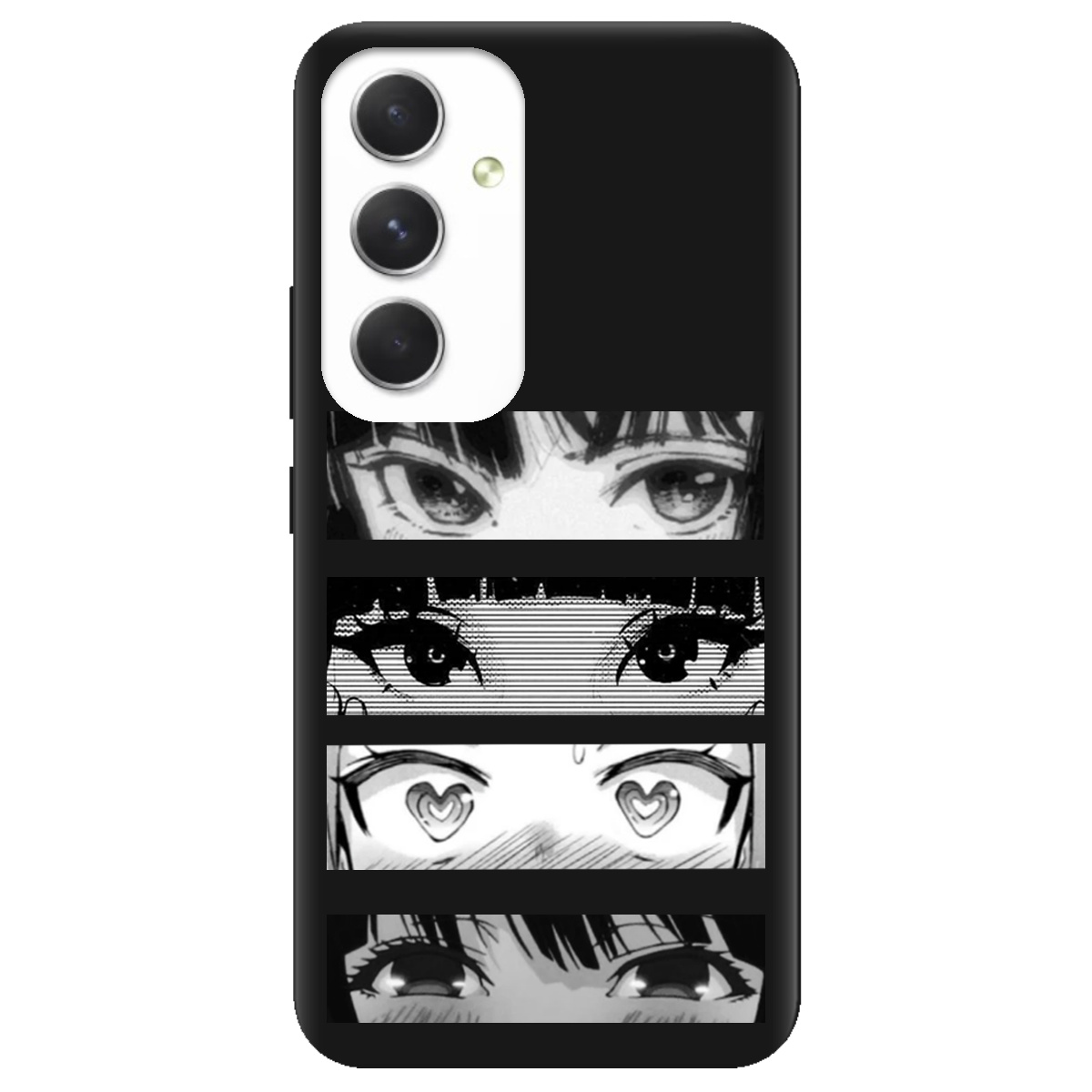 Чехол для Samsung Galaxy A54 черный матовый soft touch Закохані очі - фото 1 Чехол для Samsung Galaxy A54 черный матовый soft touch Закохані очі - фото 1 - Чехлы для телефонов