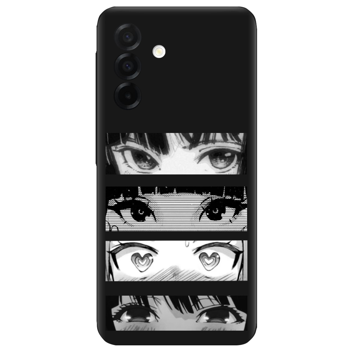 Чохол для Samsung Galaxy A26 5G чорний матовий soft touch Закохані очі - фото 1 - Чохли для телефонів