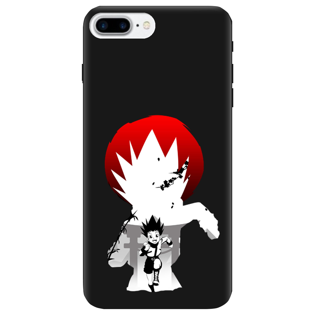 Чохол для Apple iPhone 8 Plus чорний матовий soft touch Гон - фото 1 - Чохли для телефонів