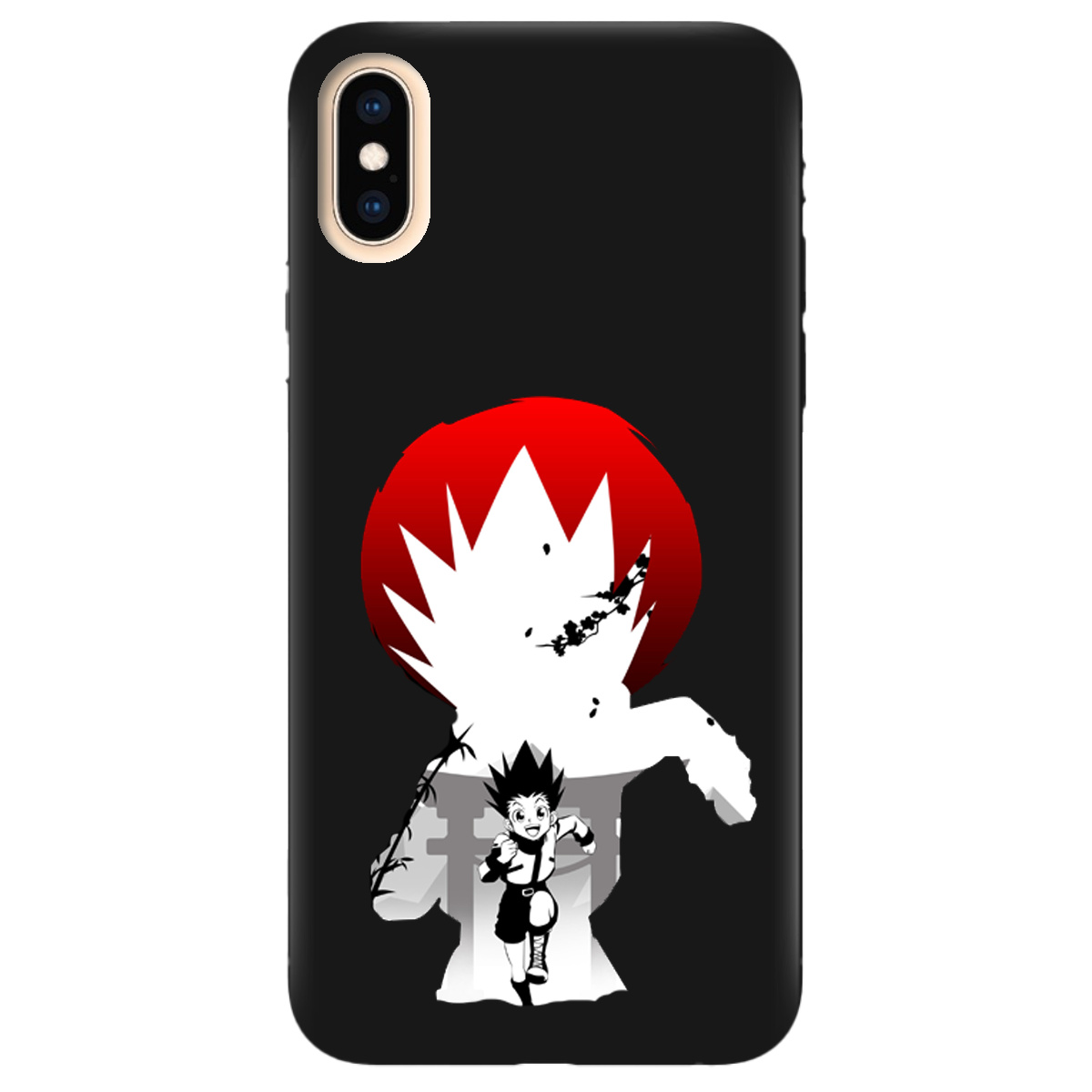 Чохол для Apple iPhone X чорний матовий soft touch Гон - фото 1 - Чохли для телефонів