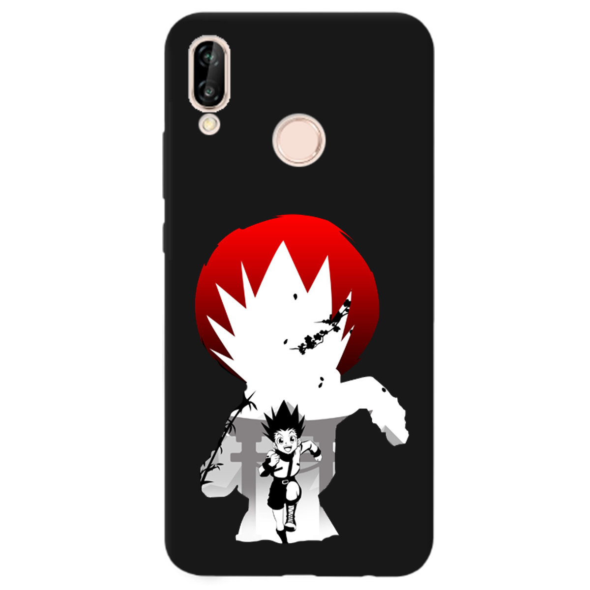 Чохол для Huawei P20 Lite чорний матовий soft touch Гон - фото 1 - Чохли для телефонів