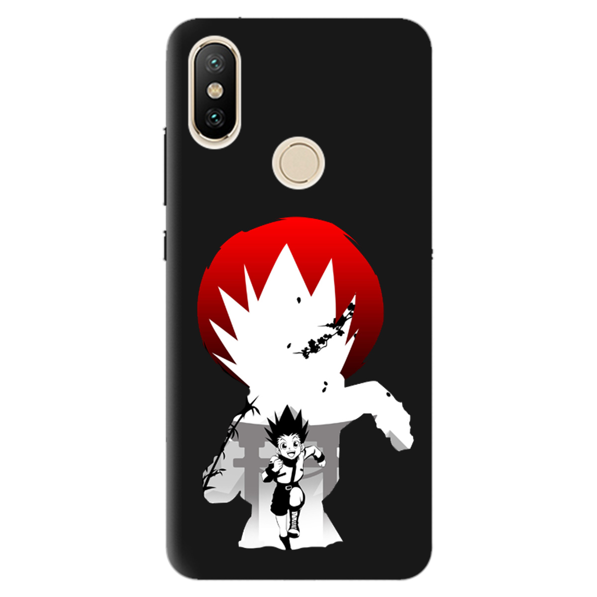 Чехол для Xiaomi Mi A2 Lite черный матовый soft touch Гон - фото 1 - Чехлы для телефонов