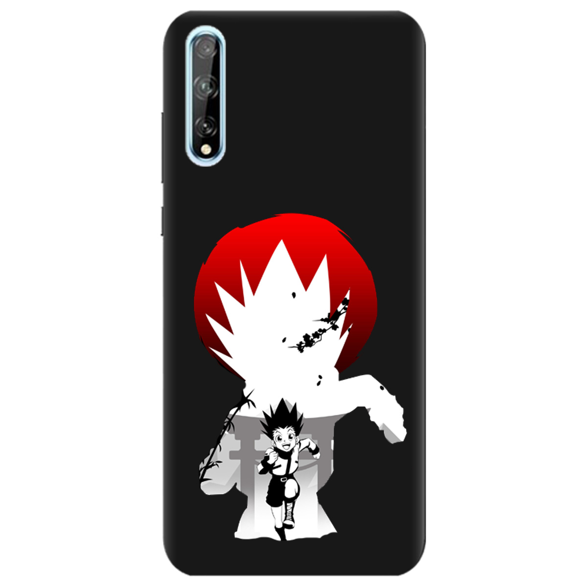 Чехол для Huawei P Smart S черный матовый soft touch Гон - фото 1 - Чехлы для телефонов