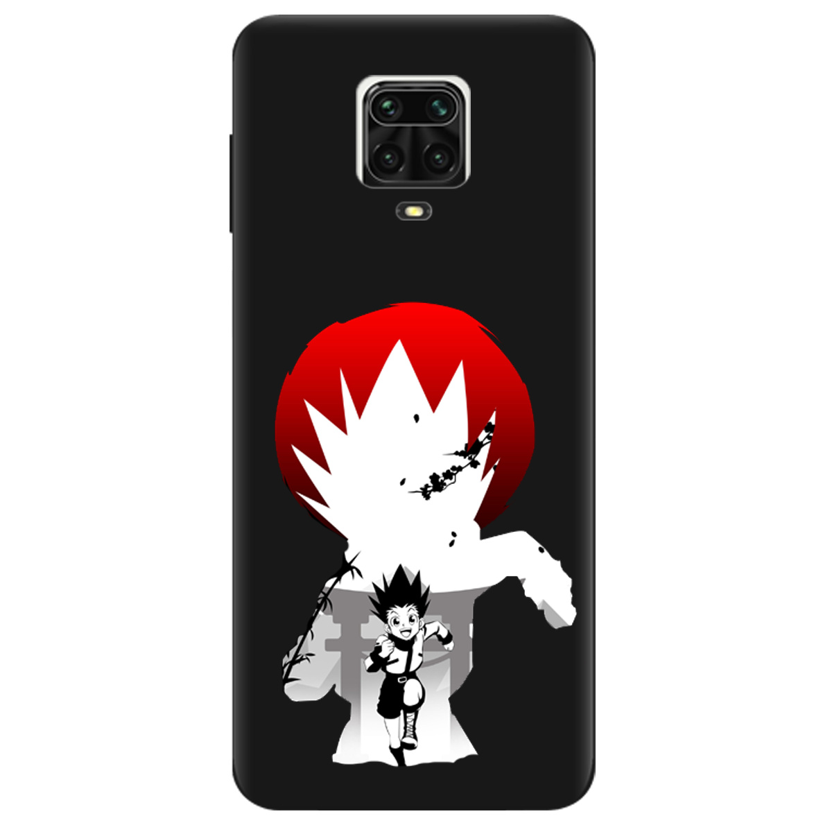 Чохол для Xiaomi Redmi Note 9s чорний матовий soft touch Гон - фото 1 - Чохли для телефонів