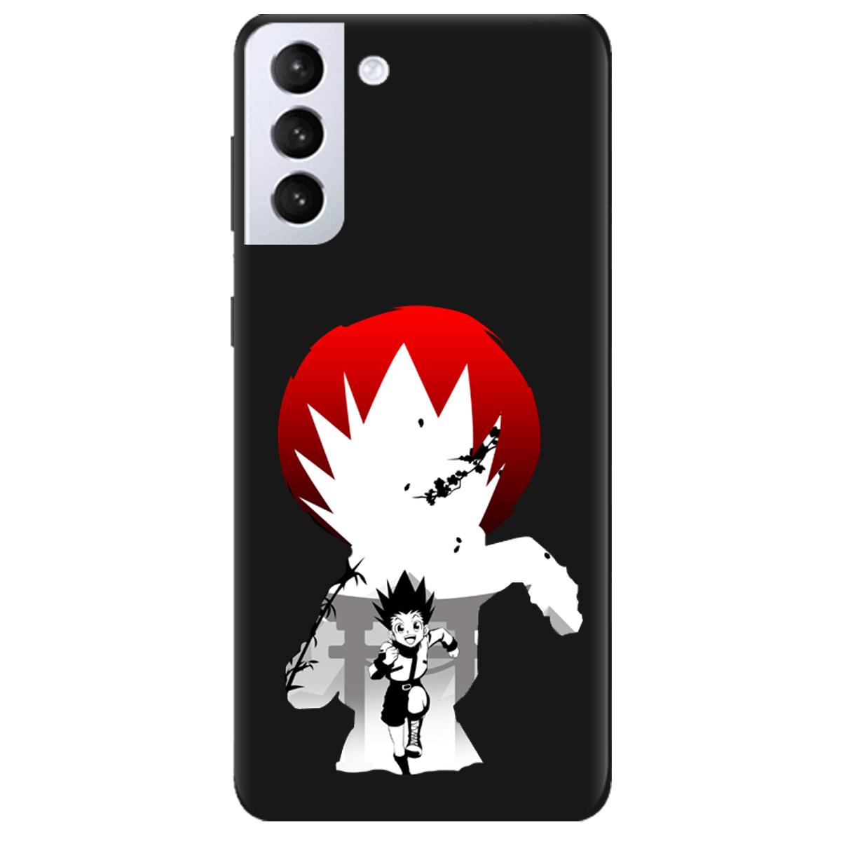 Чехол для Samsung Galaxy S21 черный матовый soft touch Гон - фото 1 - Чехлы для телефонов