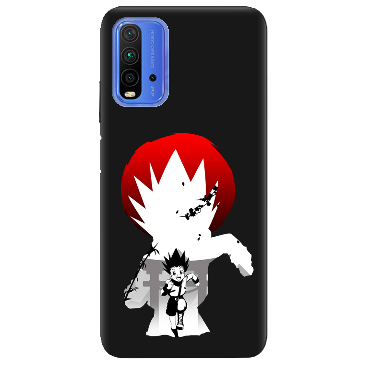 Чехол для Xiaomi Redmi 9T черный матовый soft touch Гон - фото 1 - Чехлы для телефонов