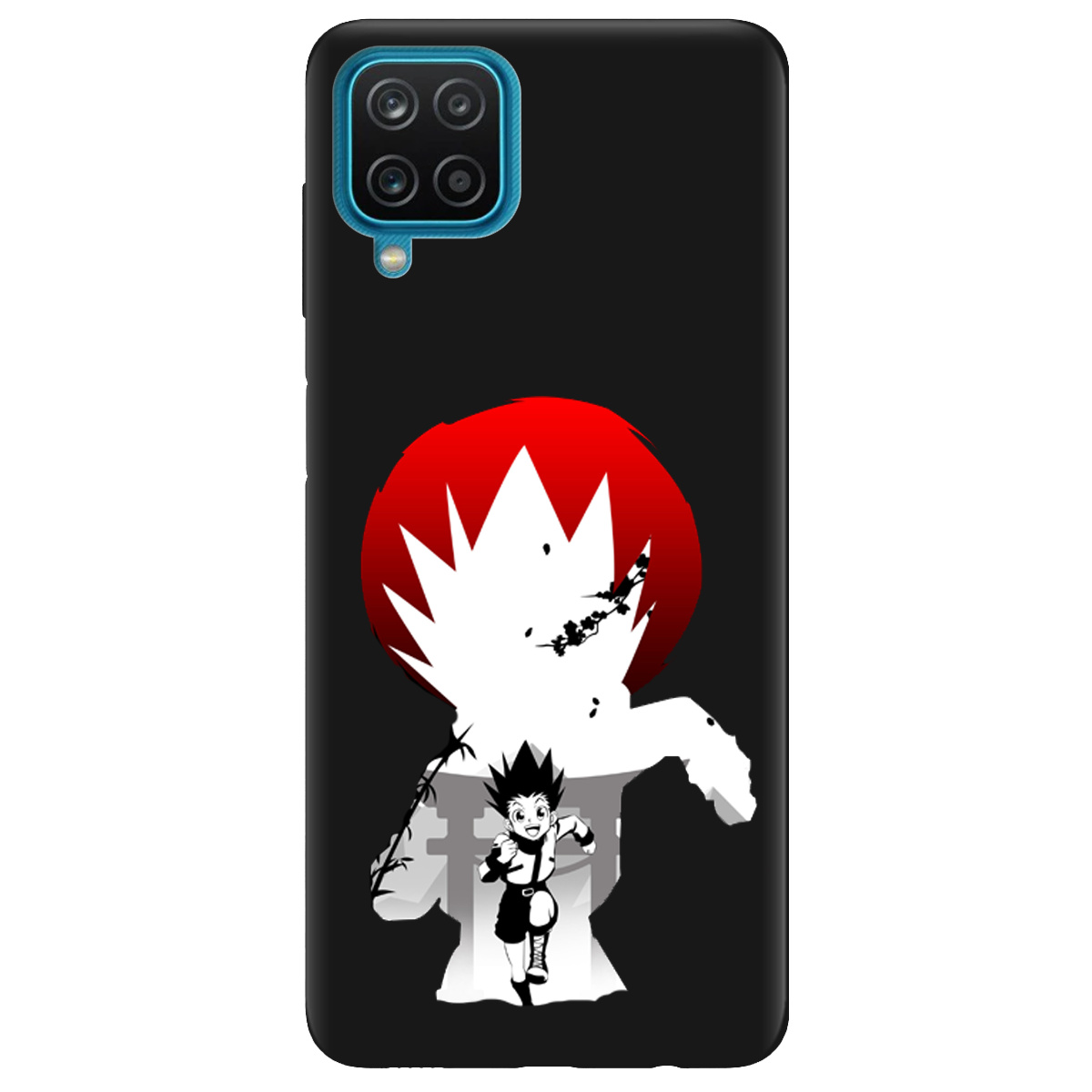 Чохол для Samsung Galaxy M12 чорний матовий soft touch Гон - фото 1 - Чохли для телефонів