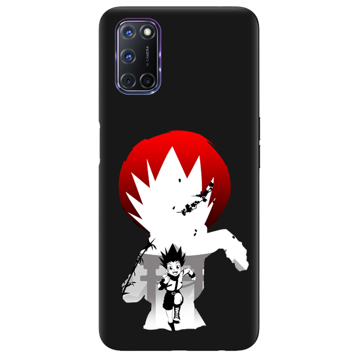 Чехол для Oppo A52/ A72/ A92 черный матовый soft touch Гон - фото 1 - Чехлы для телефонов