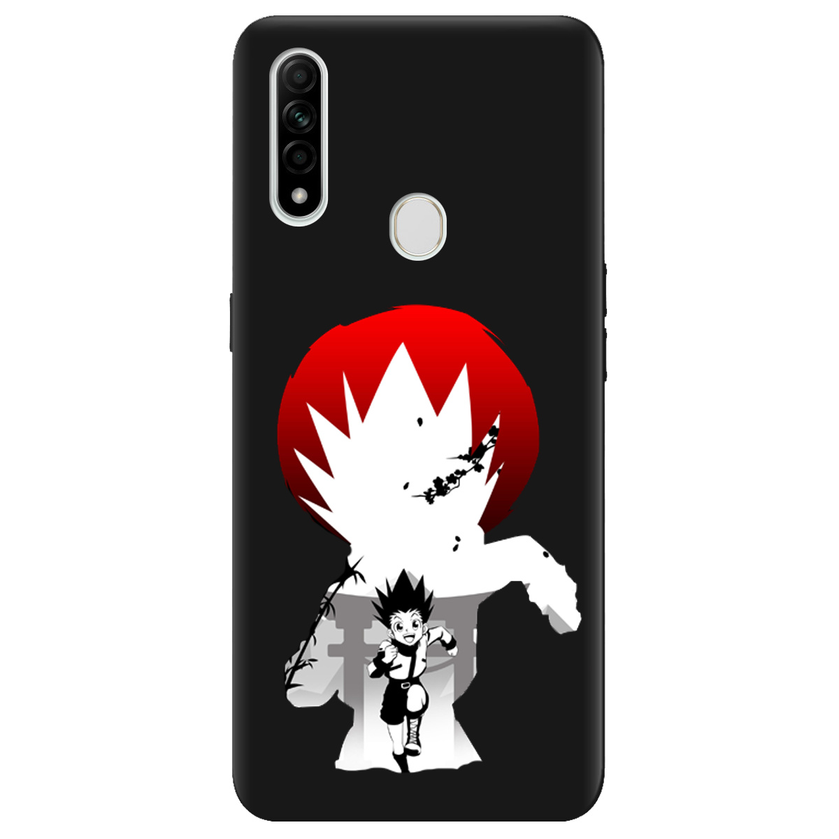 Чохол для Oppo A31 чорний матовий soft touch Гон - фото 1 - Чохли для телефонів