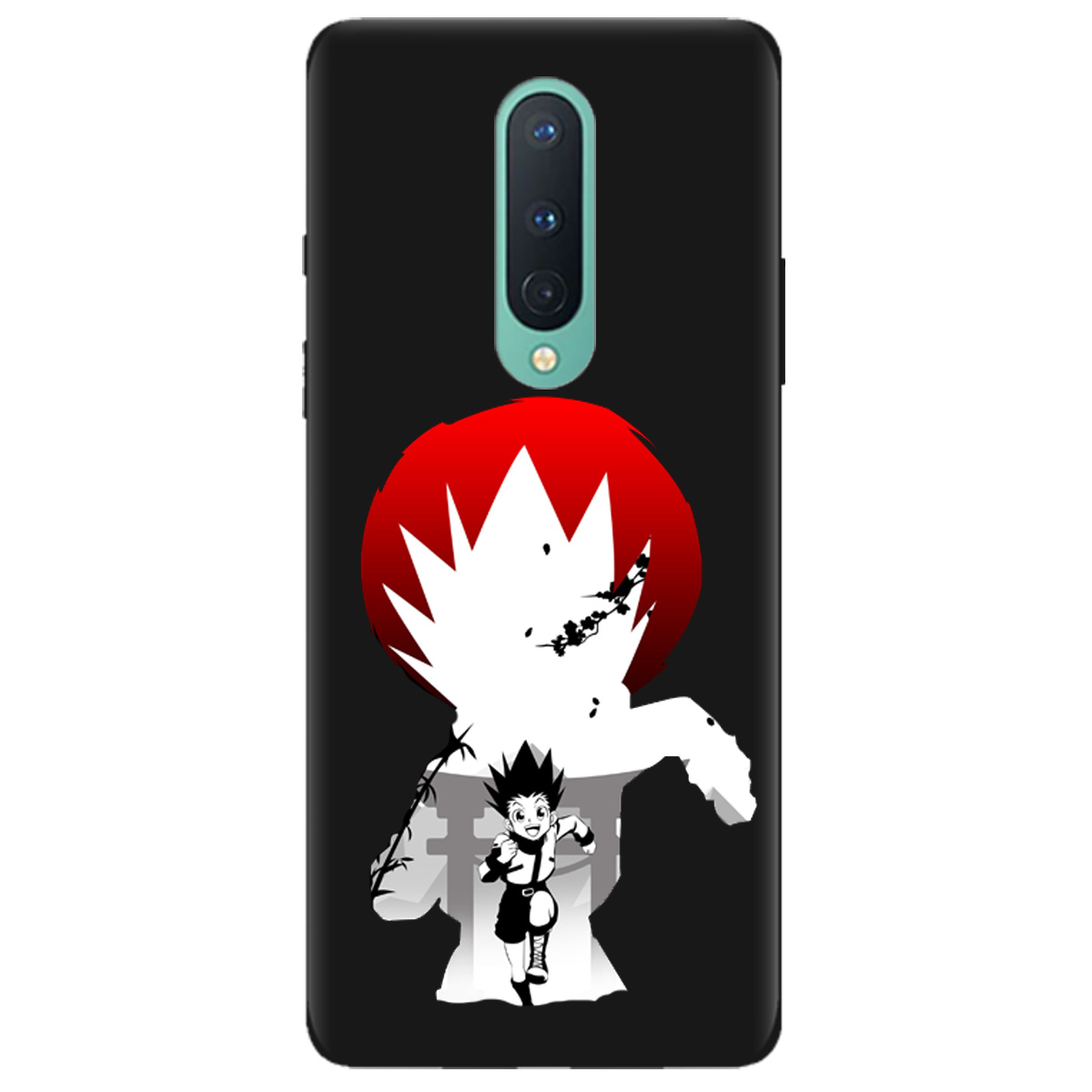 Чохол для OnePlus 8 чорний матовий soft touch Гон - фото 1 - Чохли для телефонів