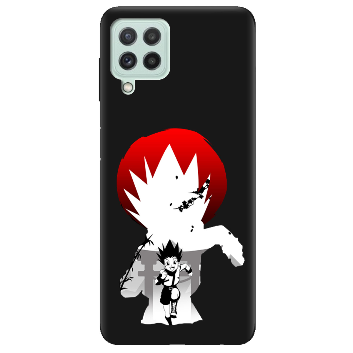 Чохол для Samsung Galaxy A22 4G чорний матовий soft touch Гон - фото 1 - Чохли для телефонів